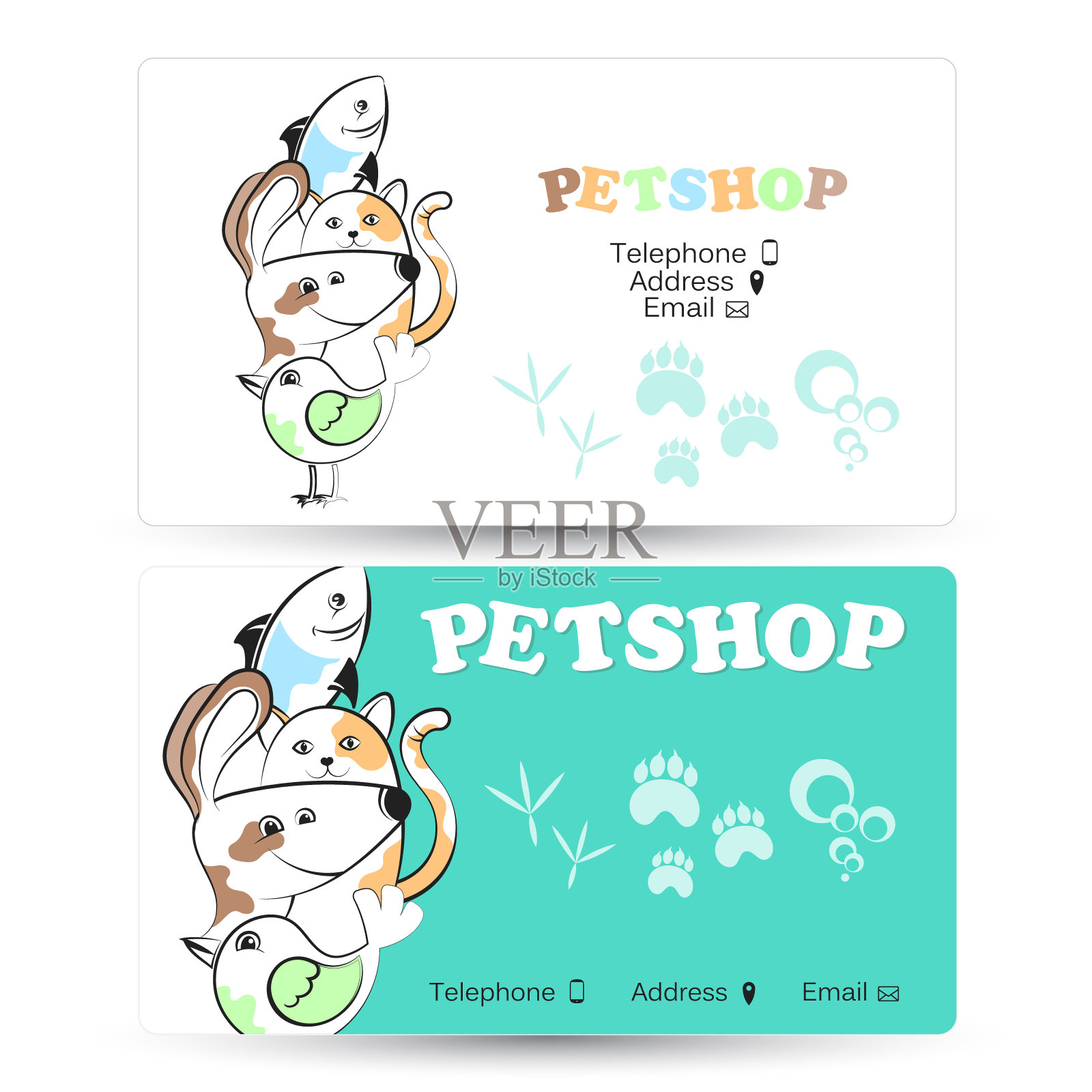 宠物的名片插画图片素材