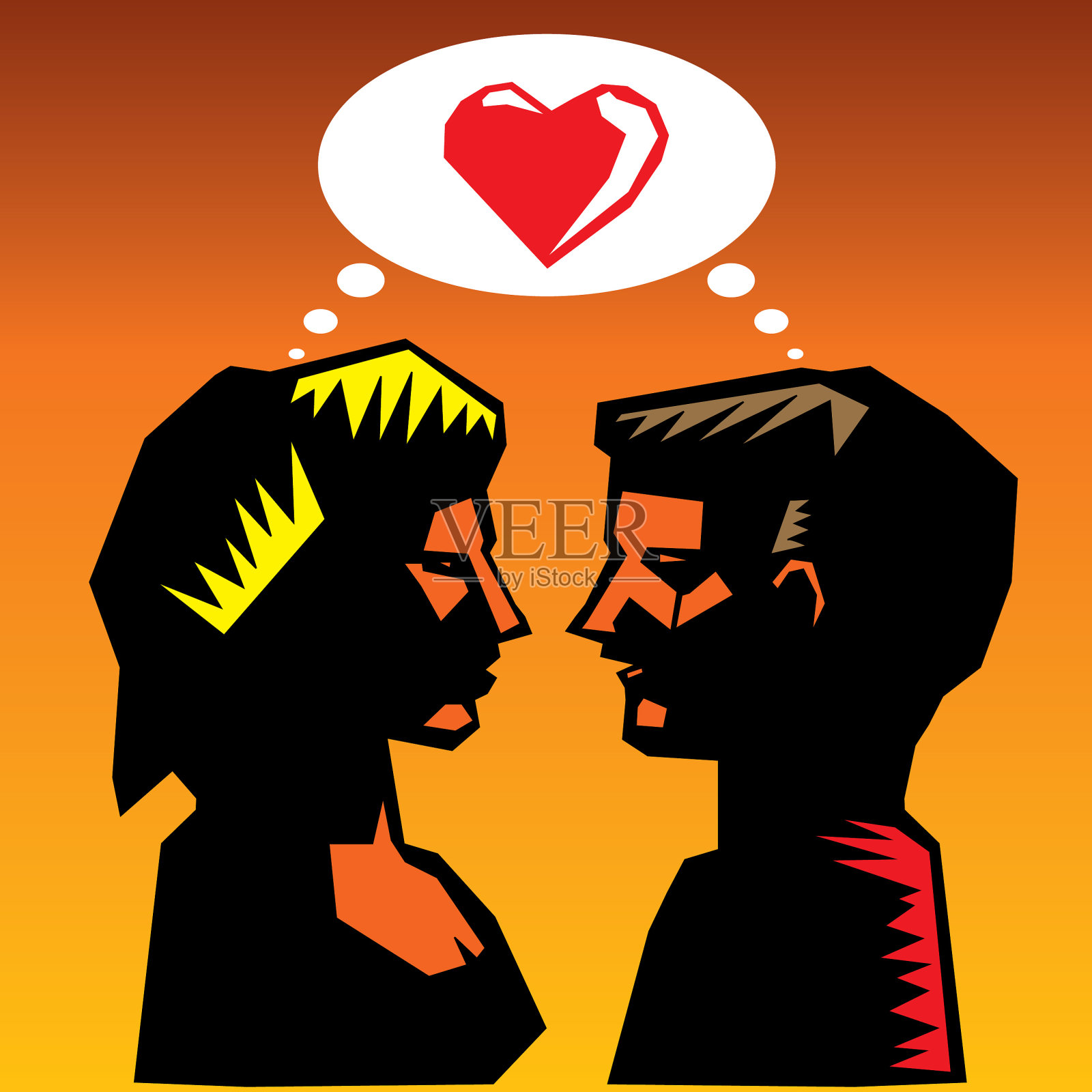 看不见的连接插画图片素材