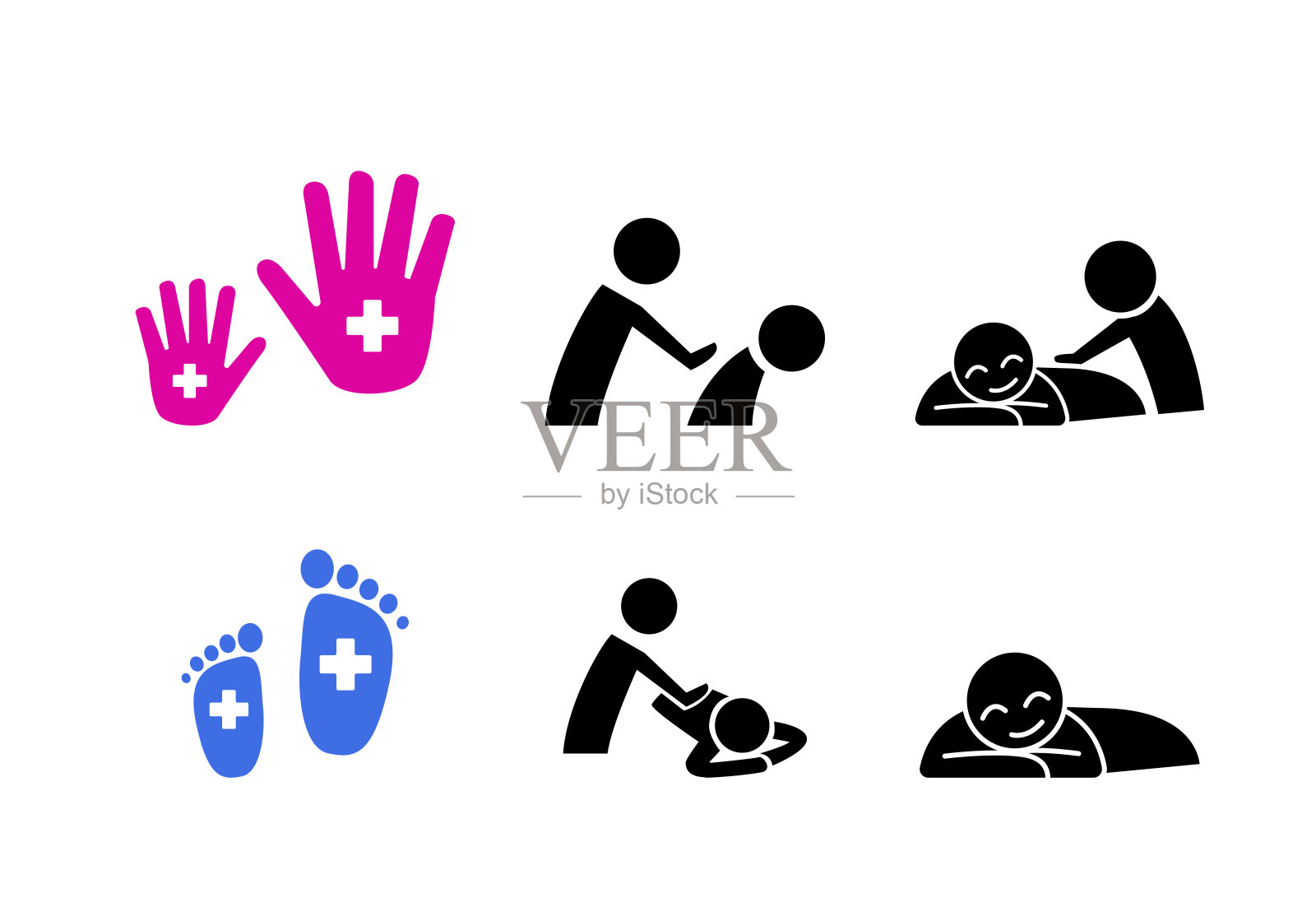 按摩图标，矢量设置图标素材