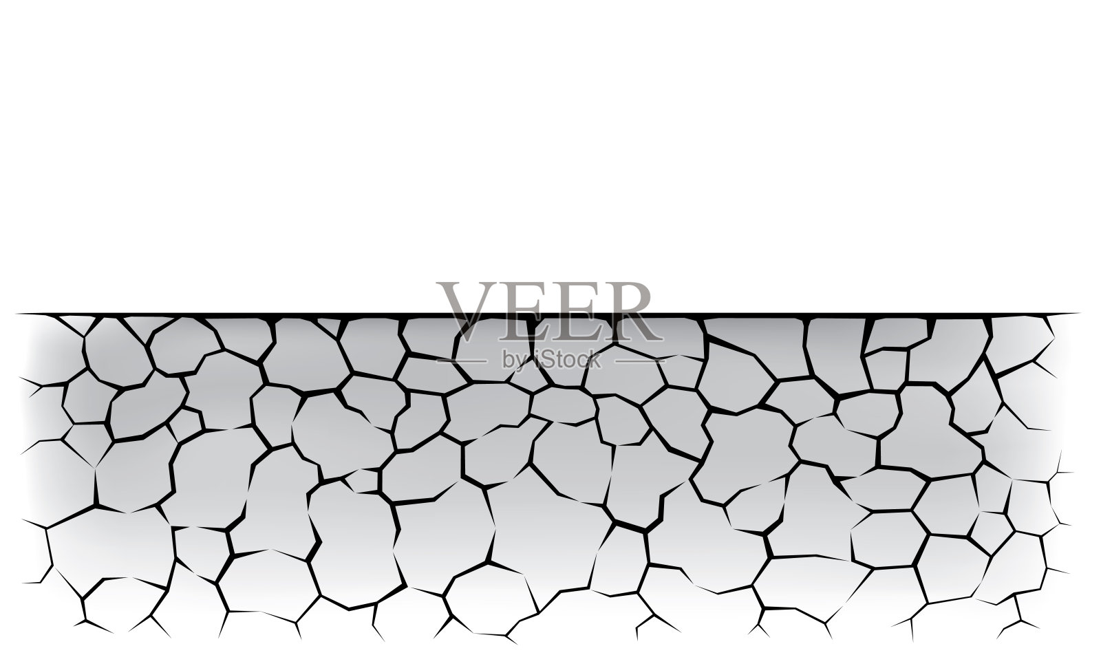 白色背景上的地球裂缝或石头插画图片素材