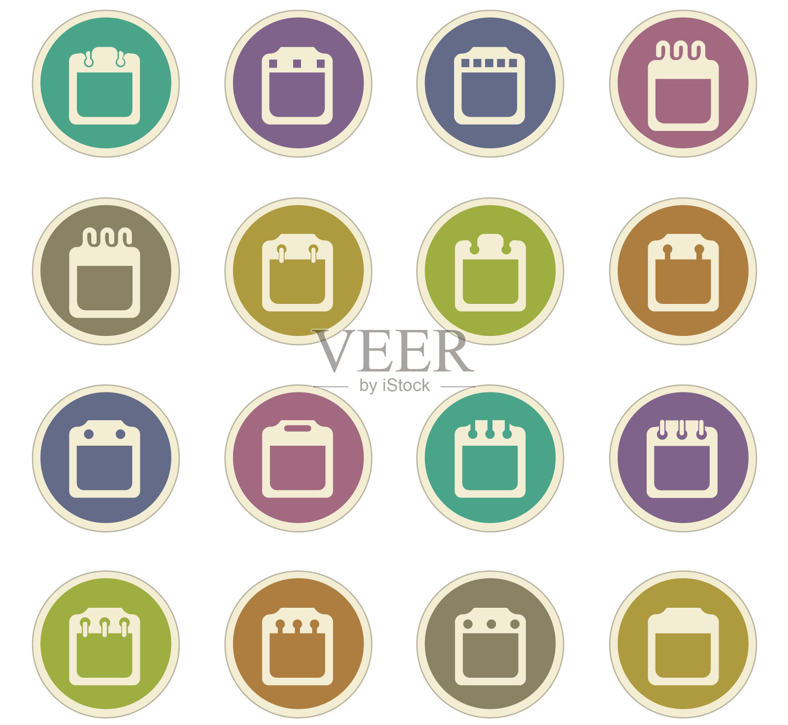 日历纸贴插画图片素材