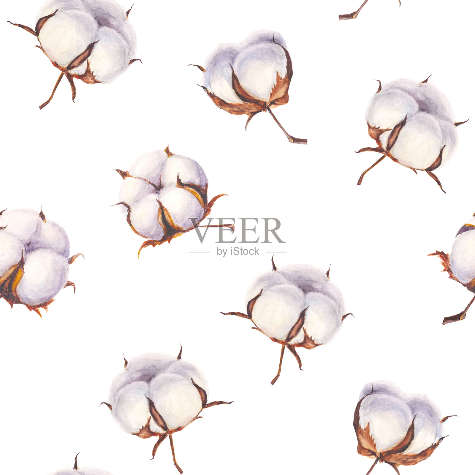 棉布环保无缝图案插画图片素材