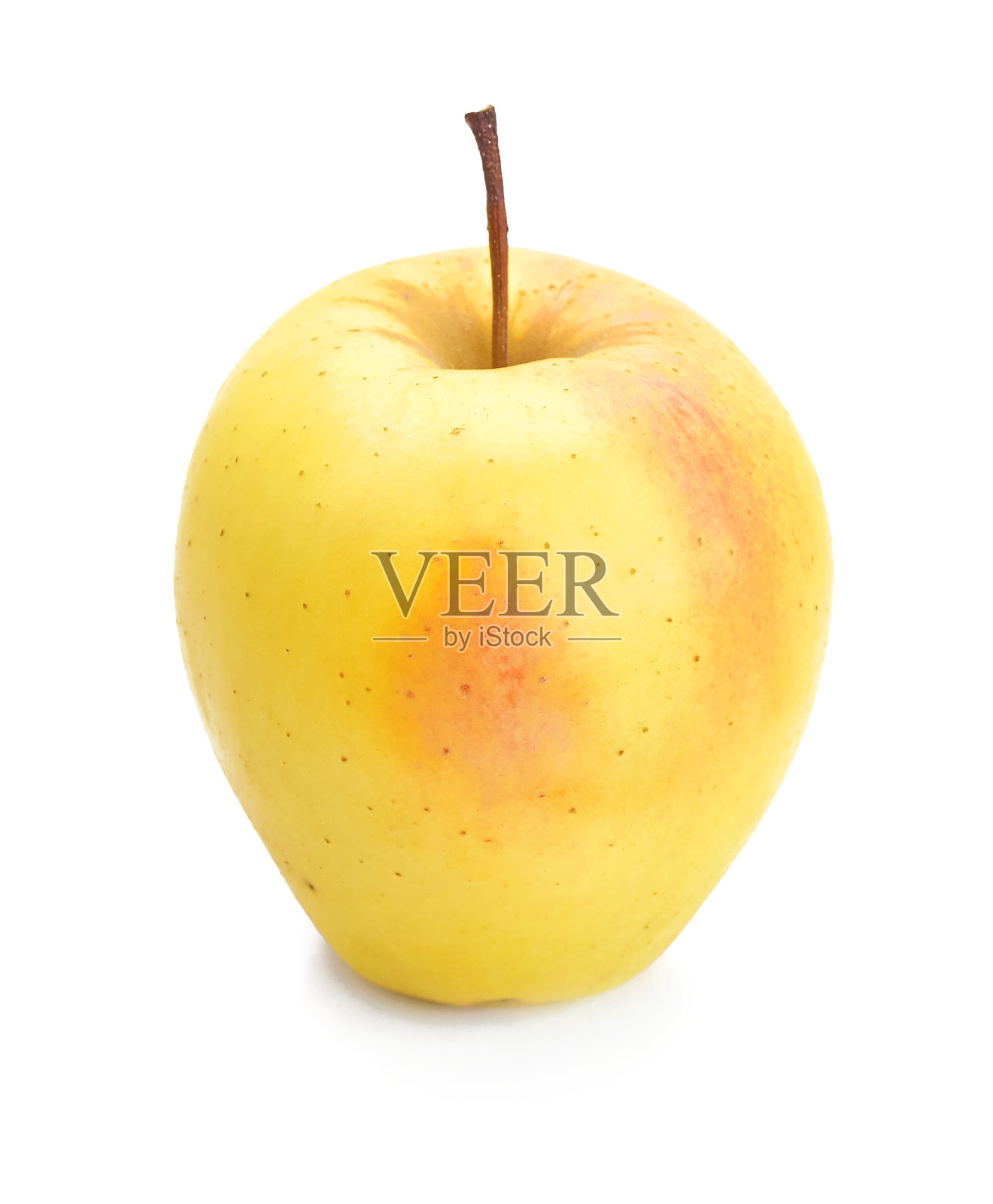 白色背景上的黄色苹果照片摄影图片