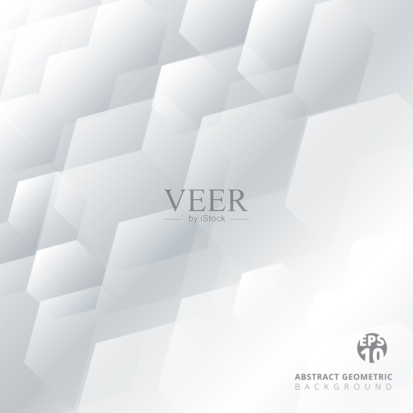 抽象技术黑白几何六边形叠加背景与复制空间。宣传册设计的模板。插画图片素材