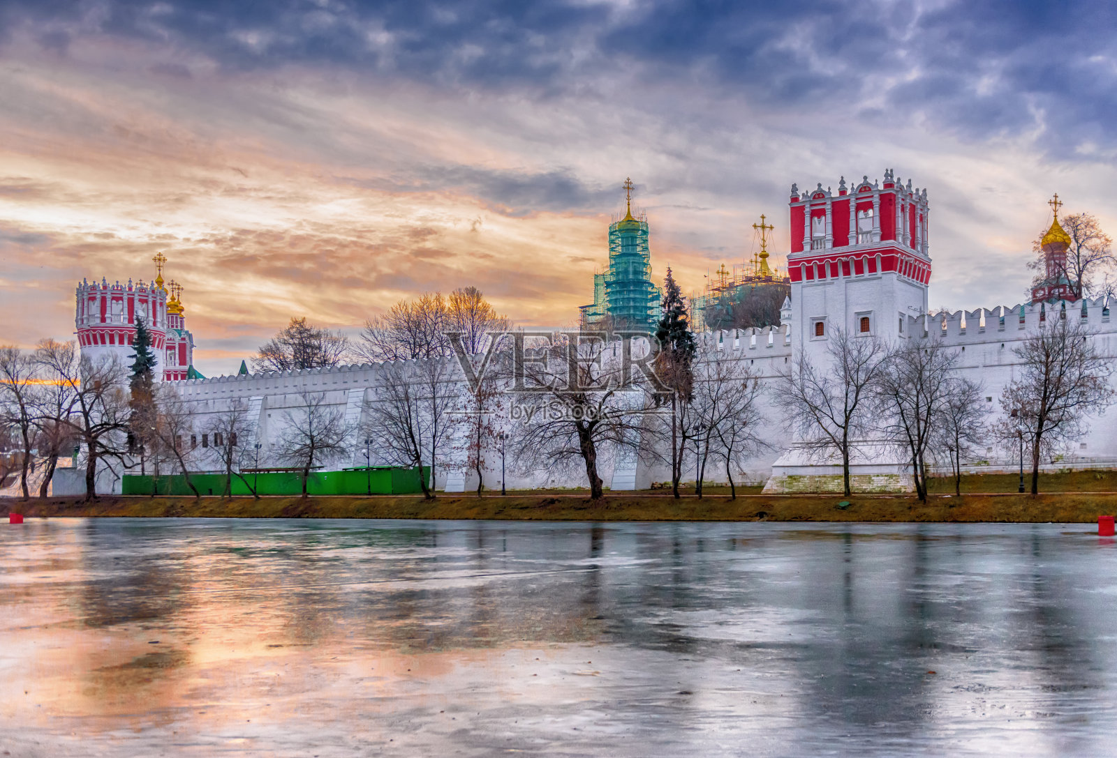 莫斯科的新圣母修道院照片摄影图片