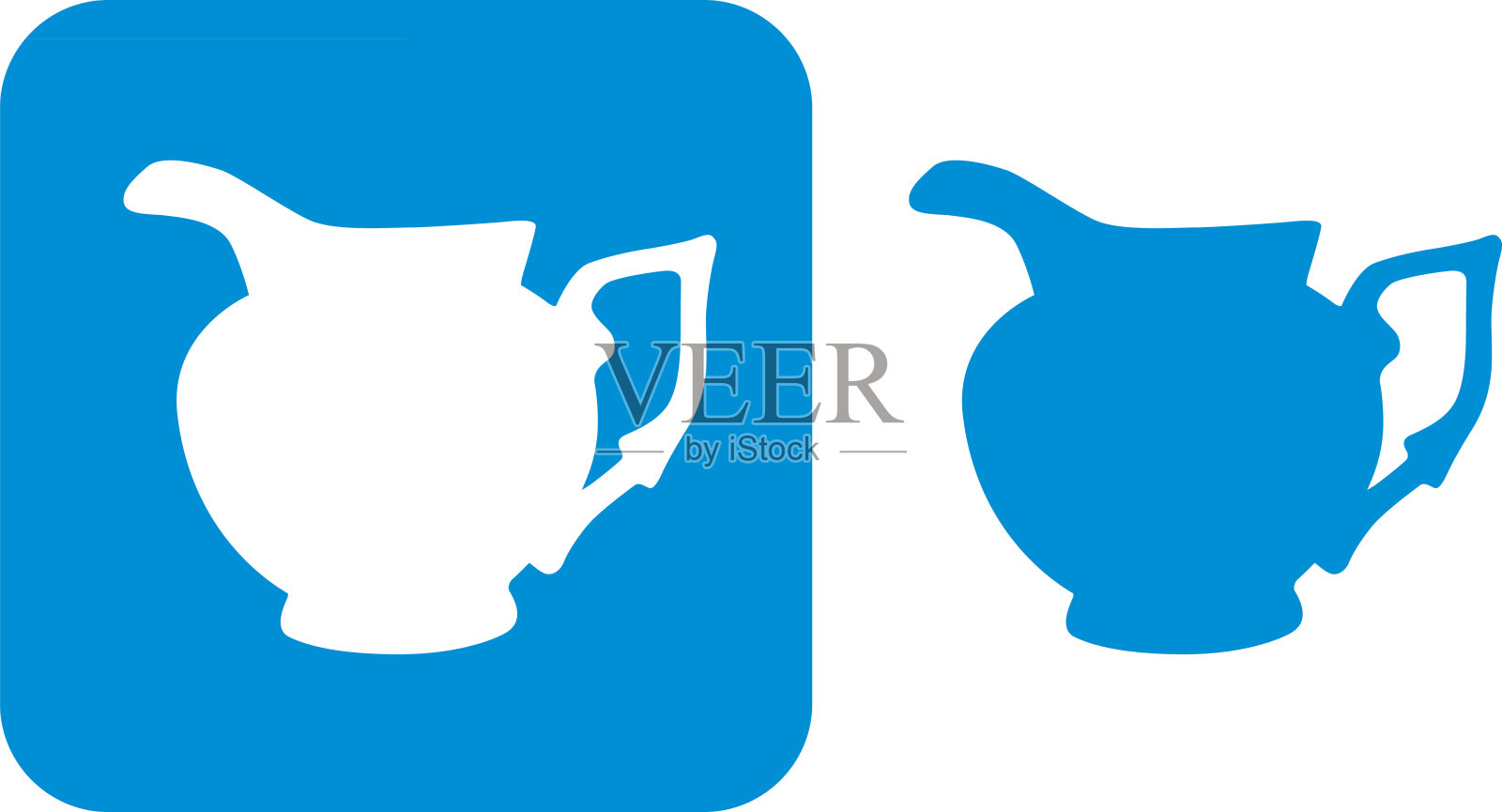 蓝水水罐图标插画图片素材