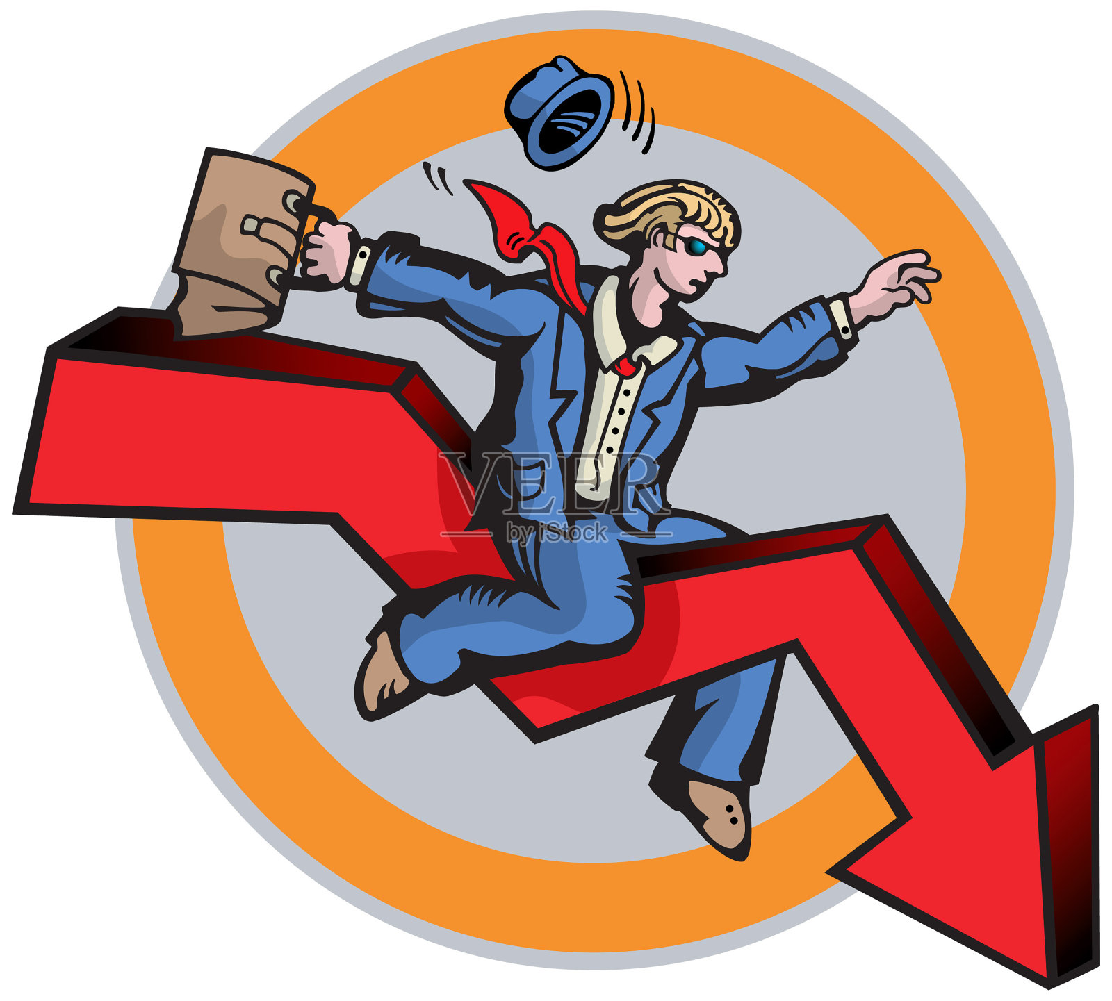 商人和箭头(矢量)设计元素图片