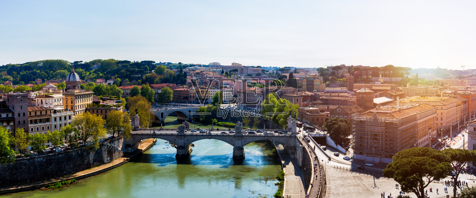 意大利罗马历史中心的全景照片摄影图片