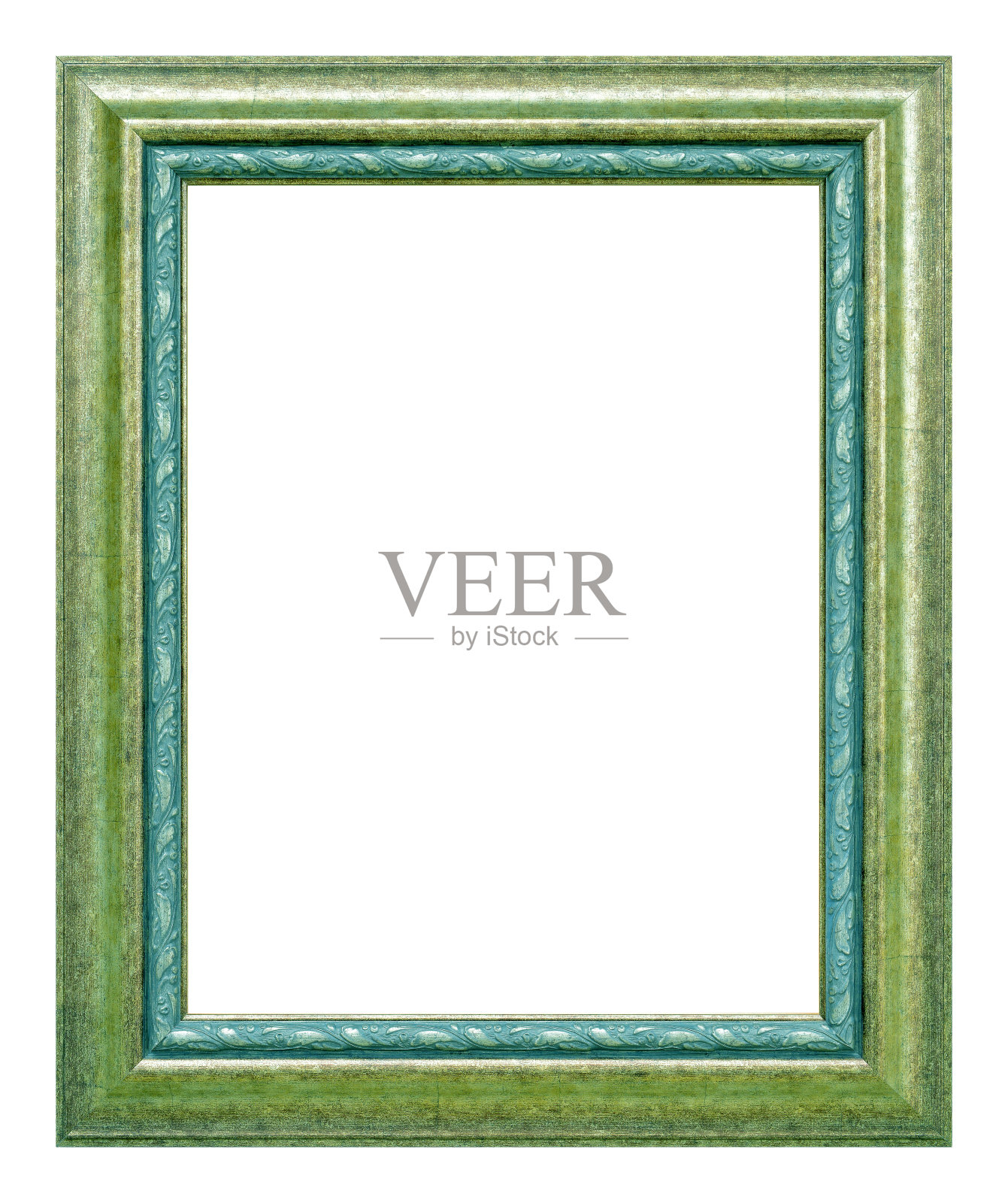 古董绿色框架照片摄影图片