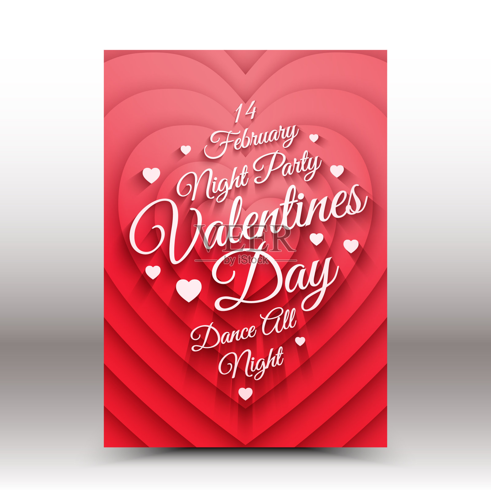 矢量情人节夜派对飞人设计模板素材