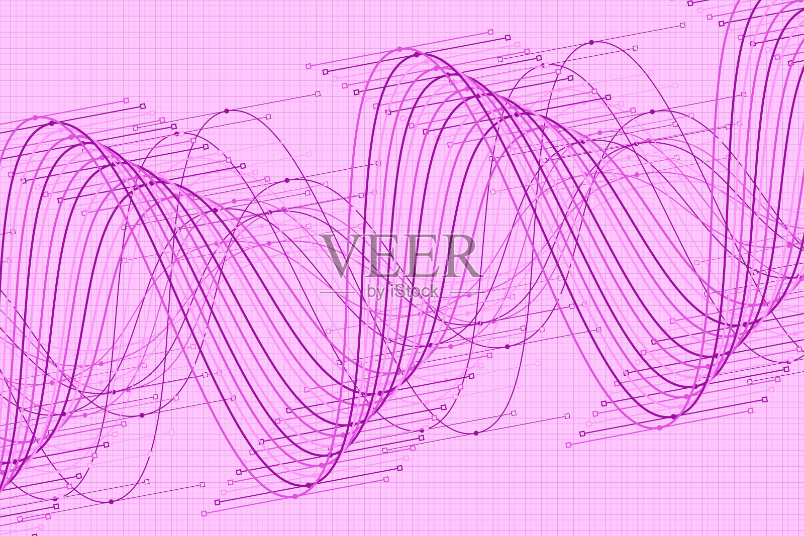 时尚矢量正弦波图形模式水平插画图片素材