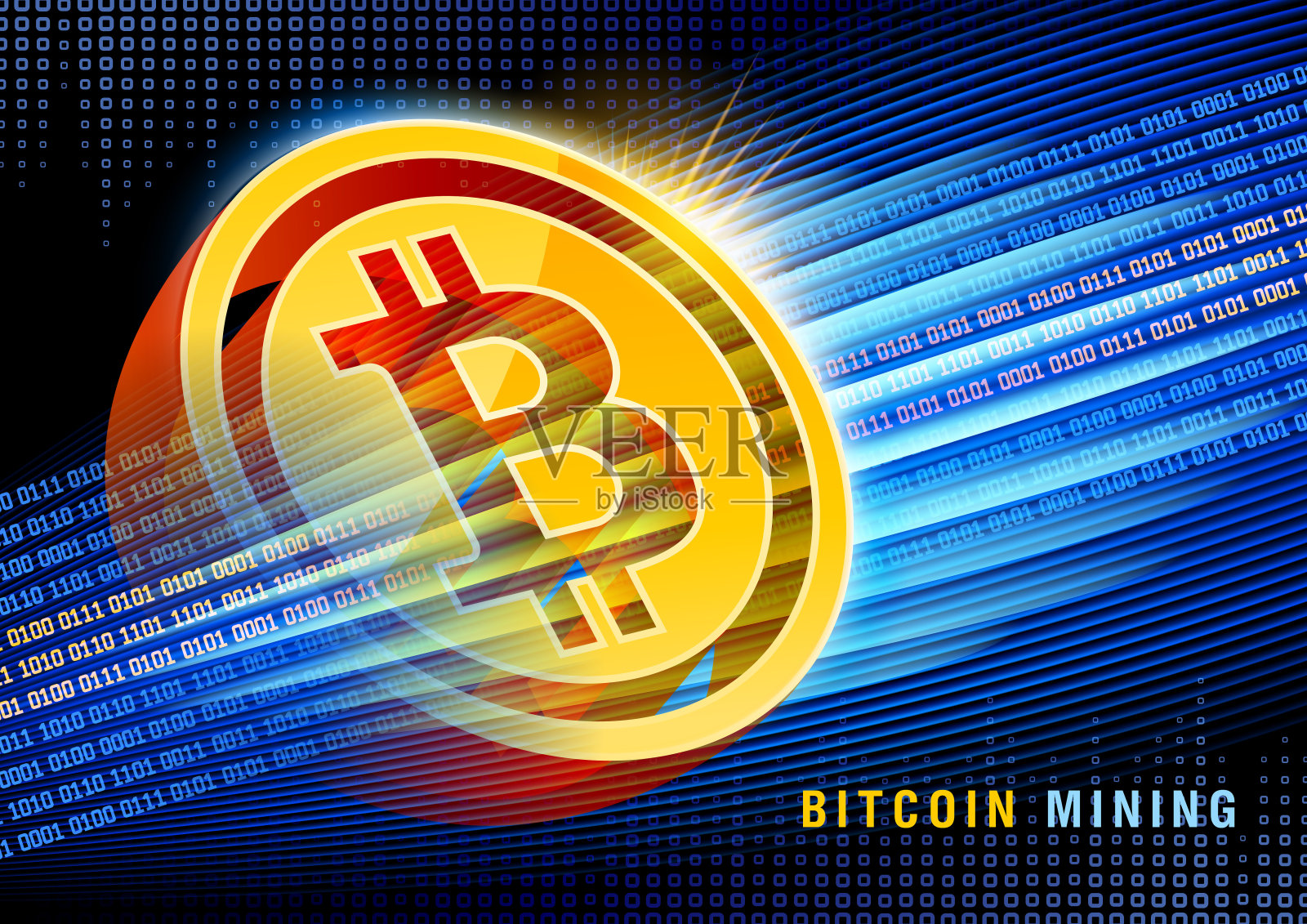 全球金融比特币插画图片素材