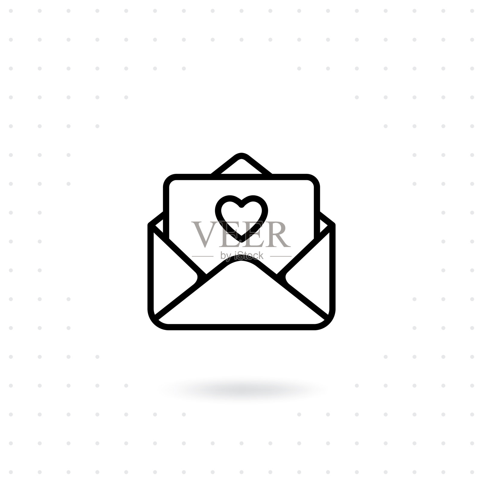 打开情书的图标图标素材