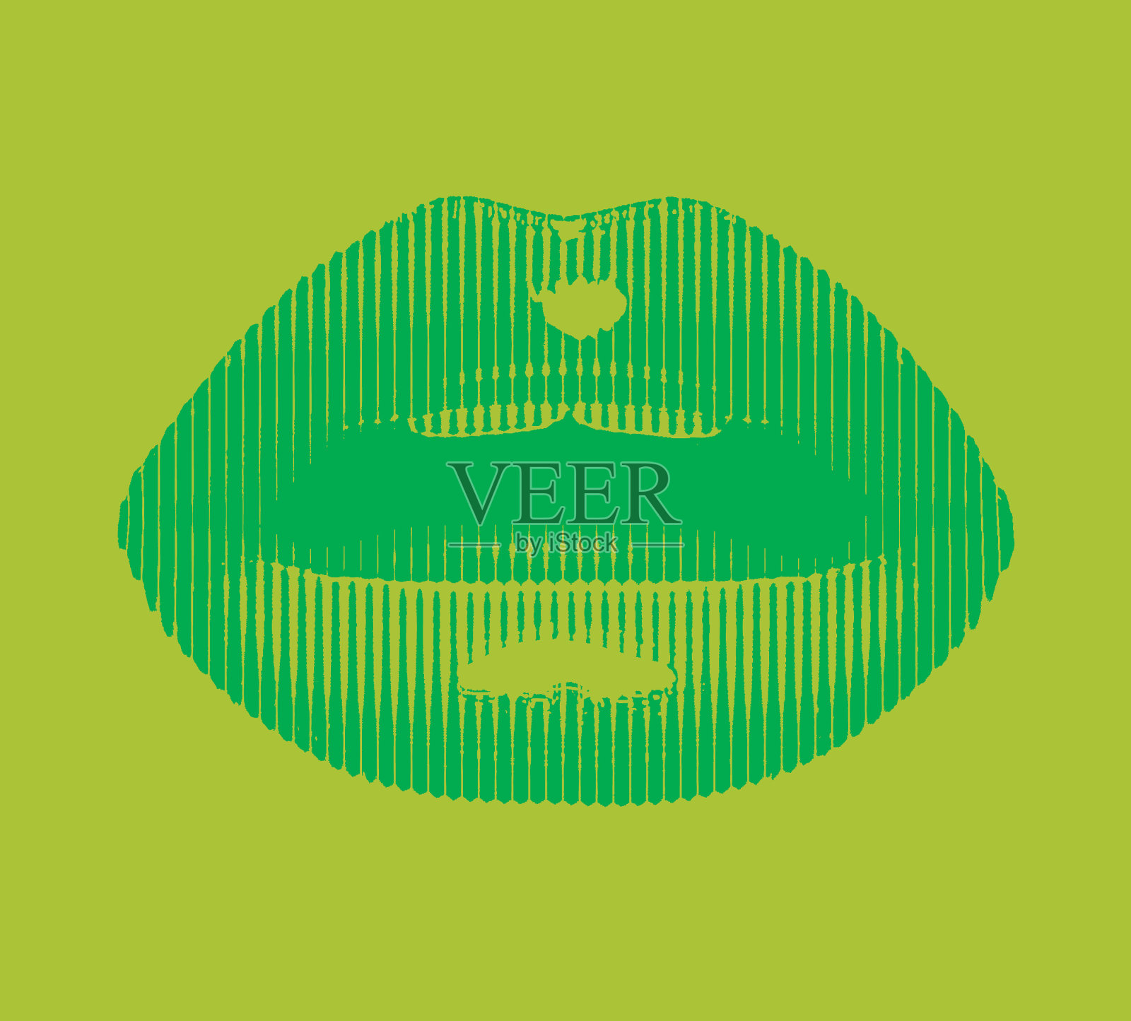 近距离雕刻一个女人的张开的嘴和嘴唇设计元素图片