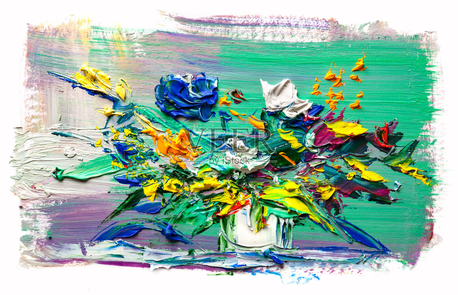 油画的花插画图片素材