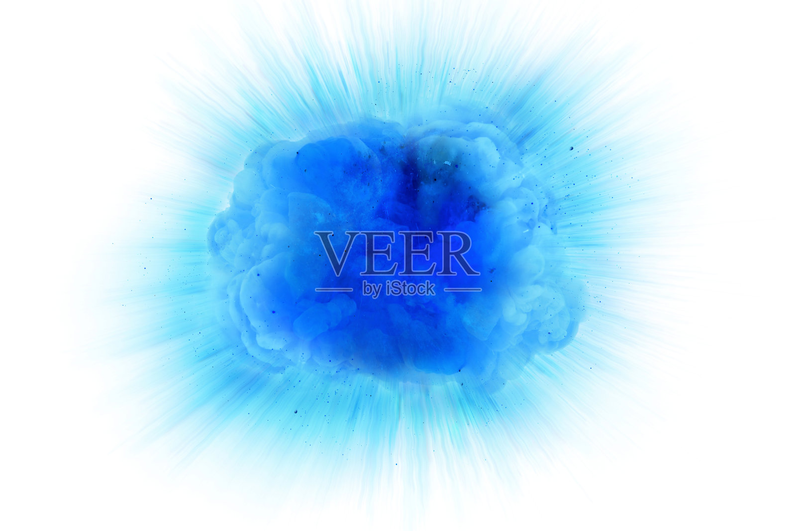 逼真的爆炸，橙色与火花隔离在黑色背景照片摄影图片