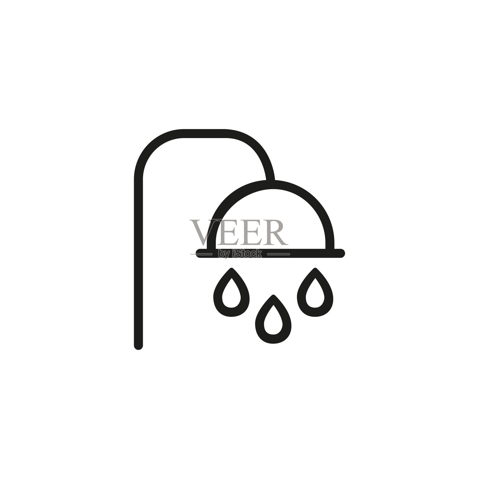 淋浴头图标插画图片素材