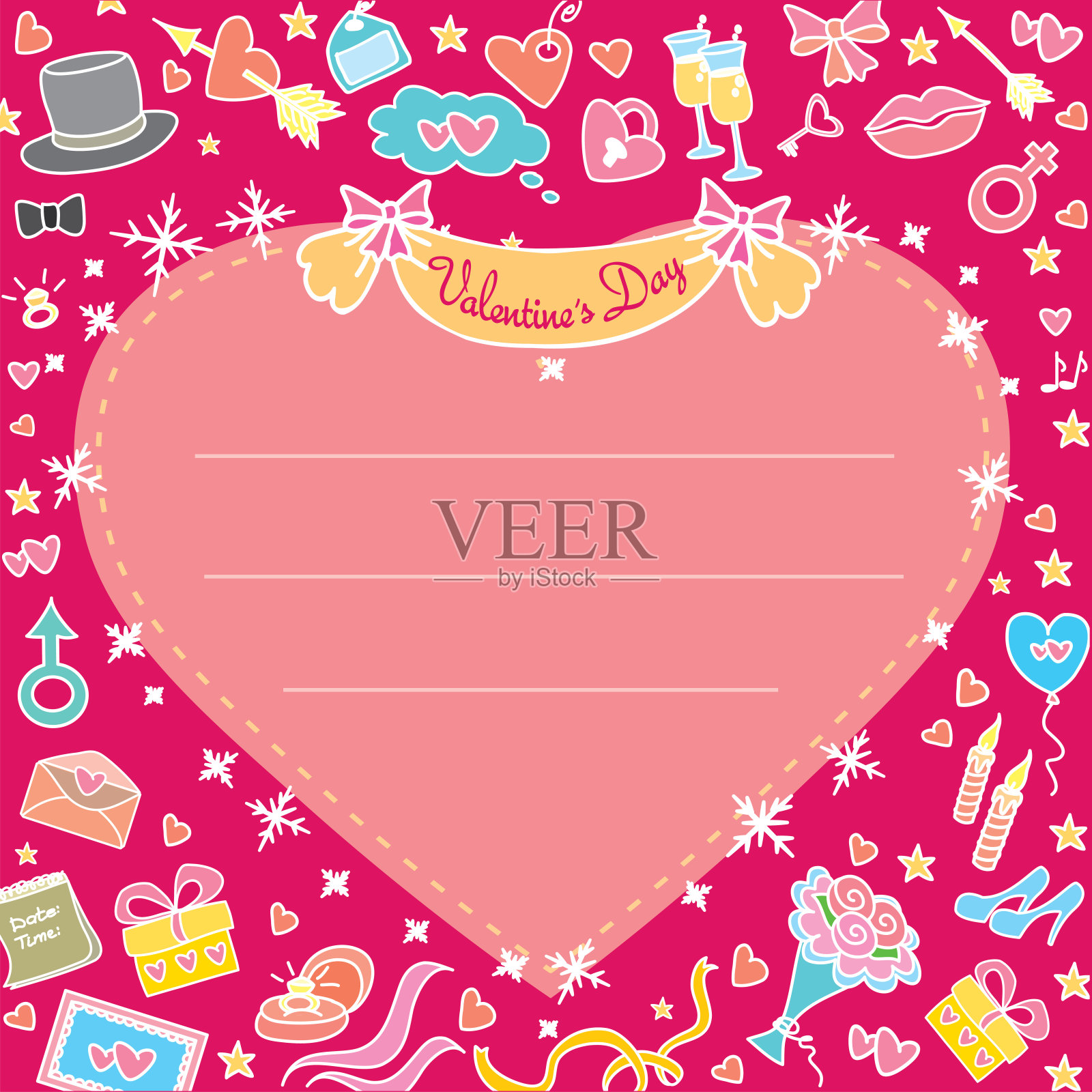 贺卡，情人节。插画图片素材