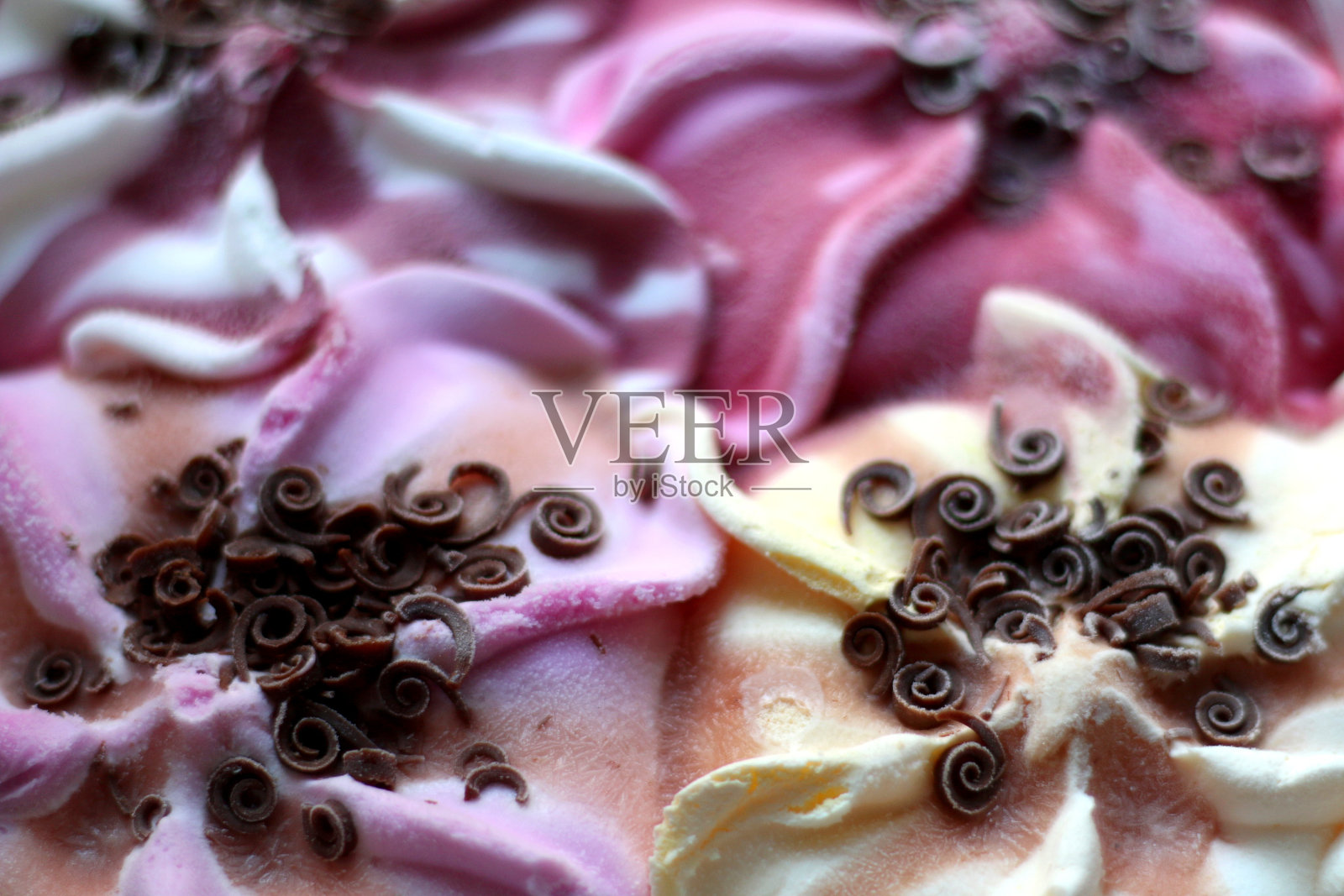 四种冰淇淋口味照片摄影图片