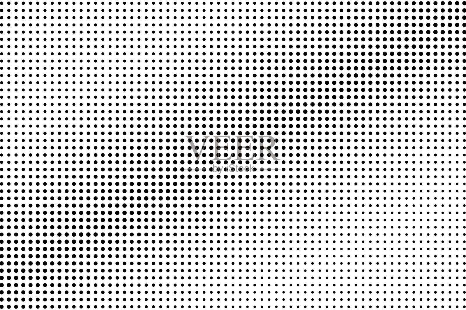 黑白虚线半色调。对比半色调矢量背景。褪了色的点缀梯度。插画图片素材