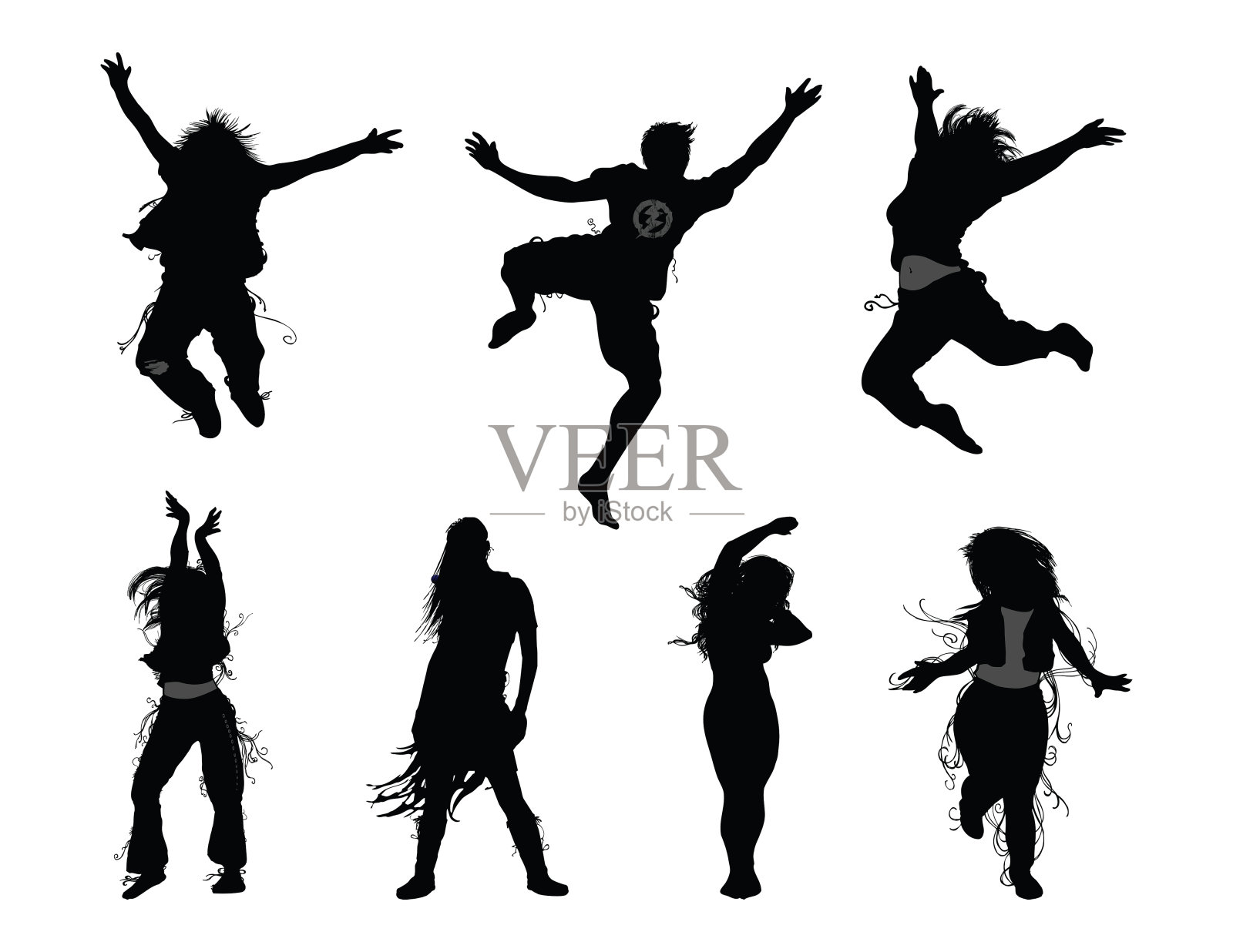 轮廓不同包插画图片素材