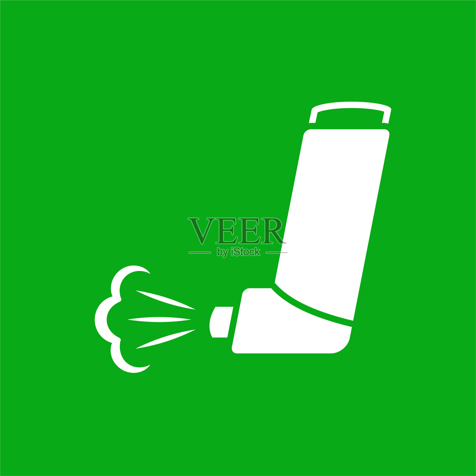 哮喘吸入器。插画图片素材