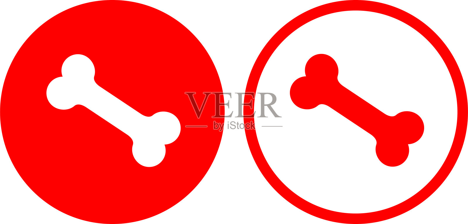 狗骨头。插画图片素材