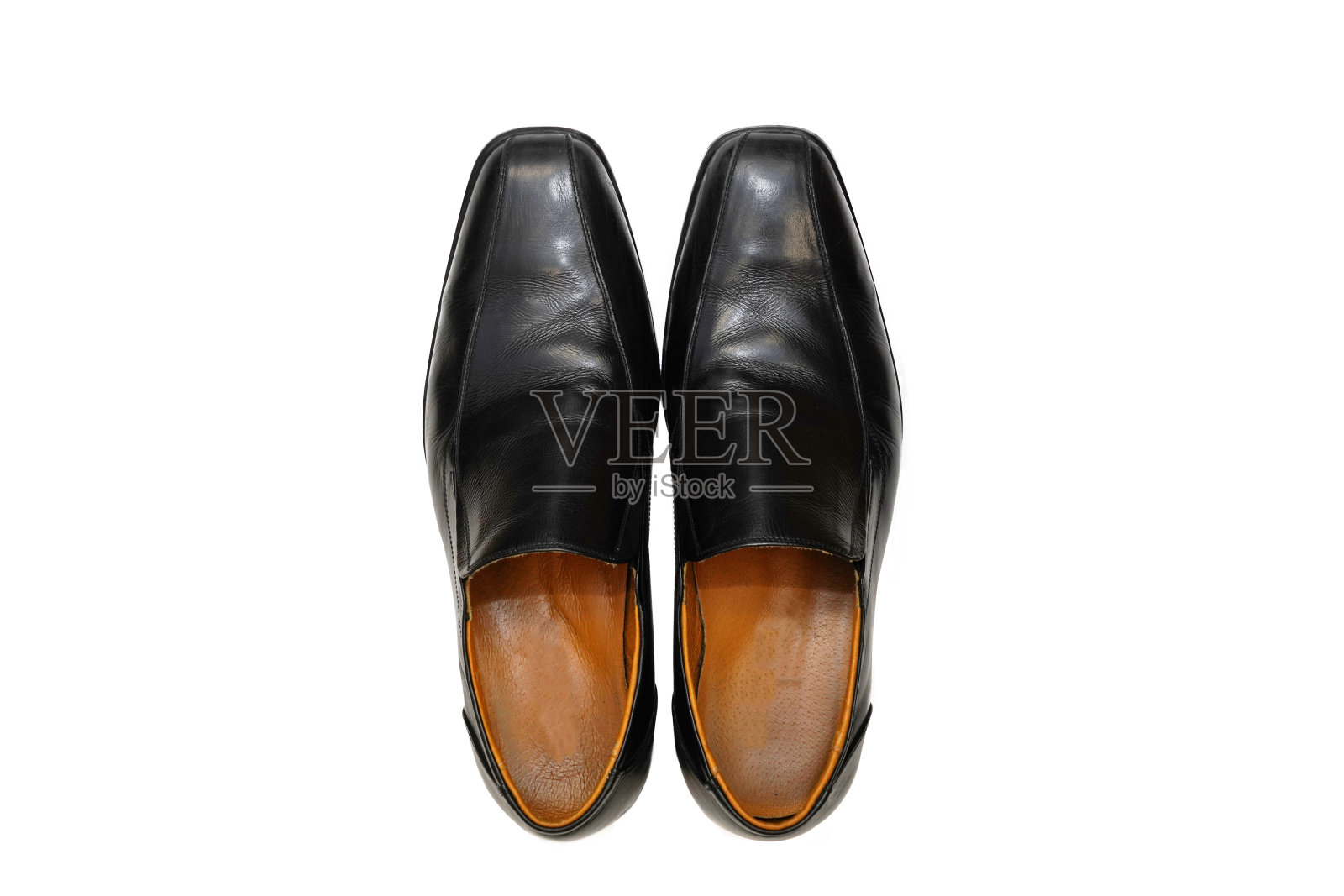 隔离黑皮鞋为商业时尚概念照片摄影图片