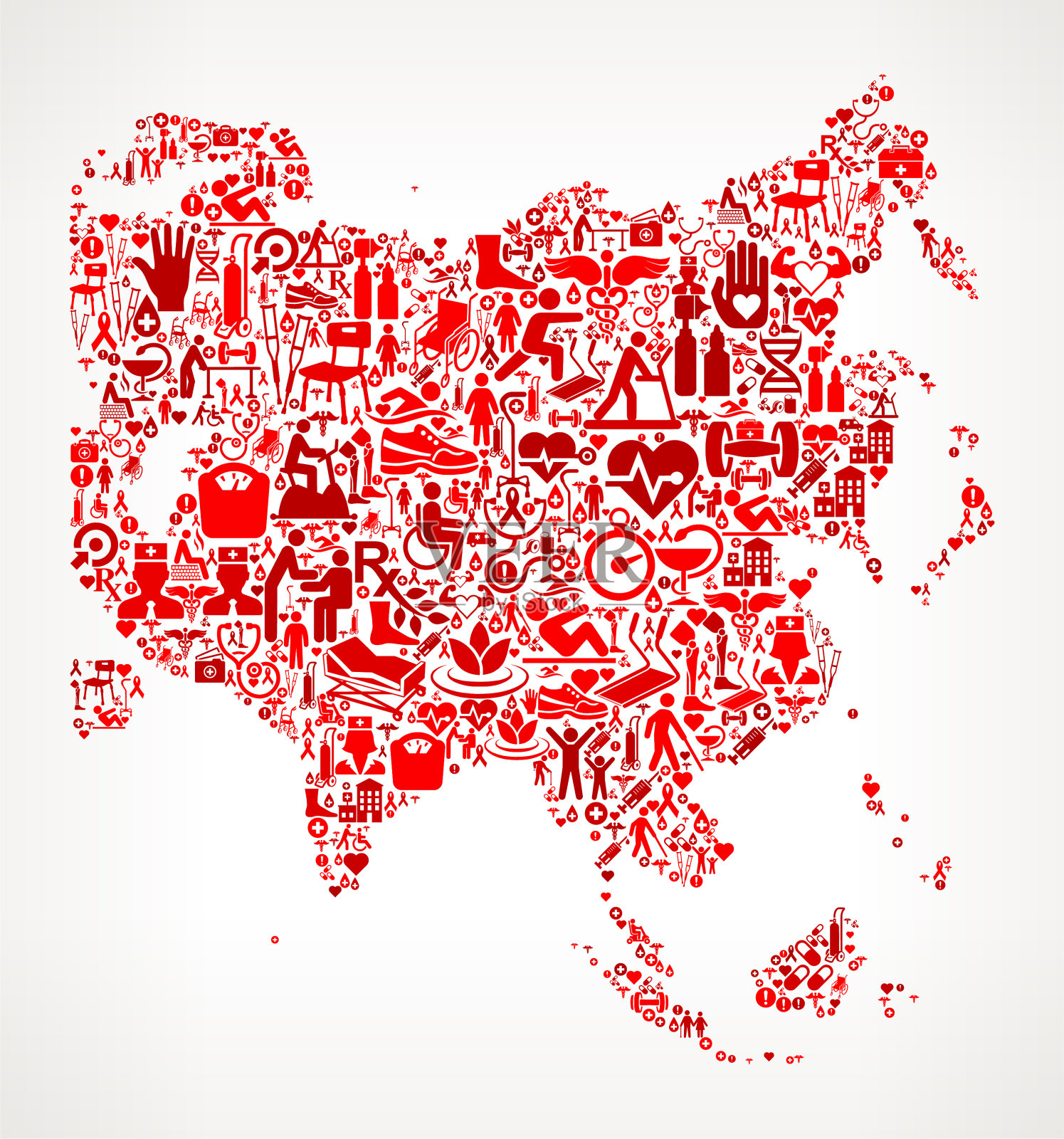 亚洲花园和园艺矢量图标模式插画图片素材