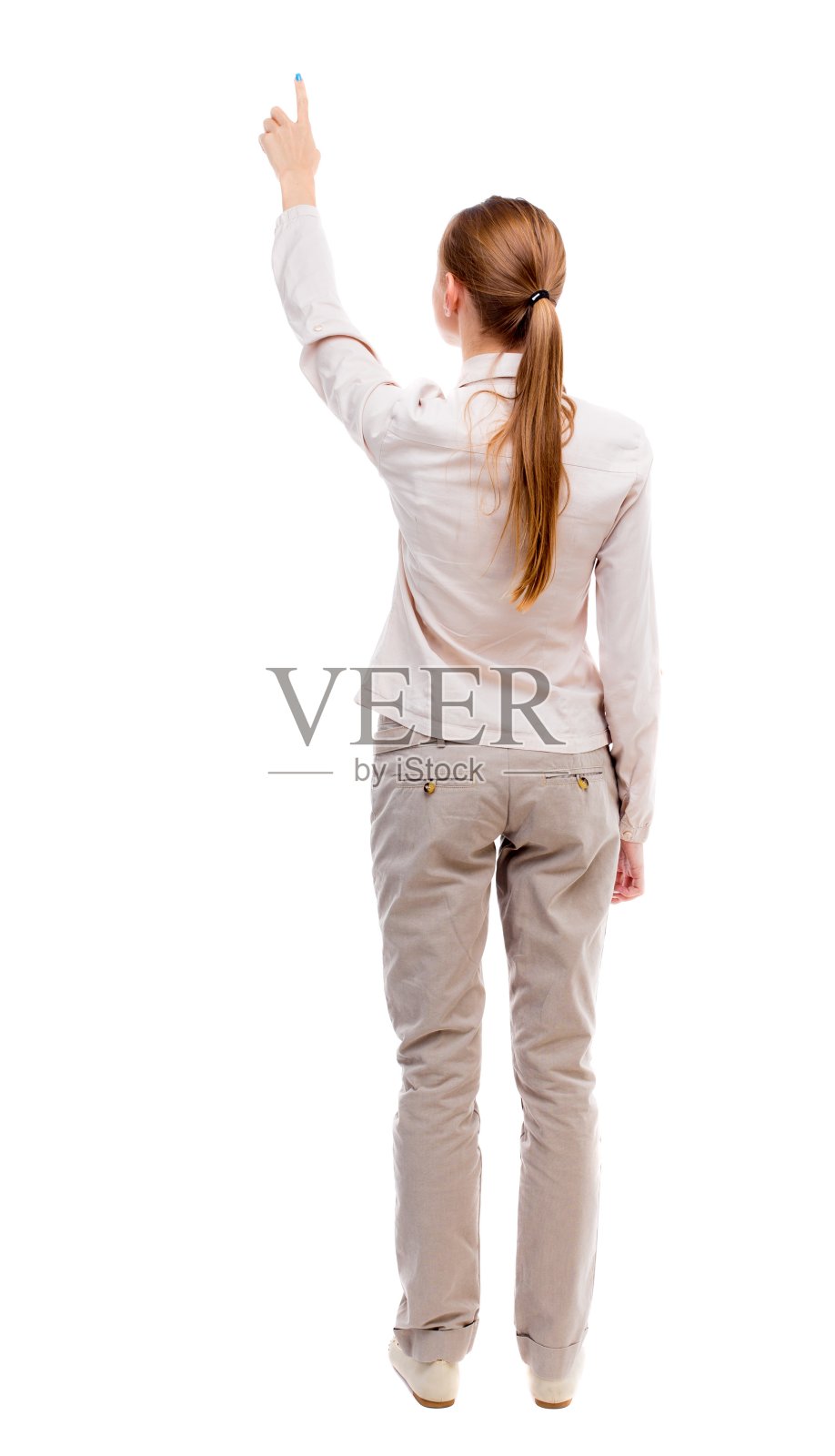 指女人的背影。照片摄影图片