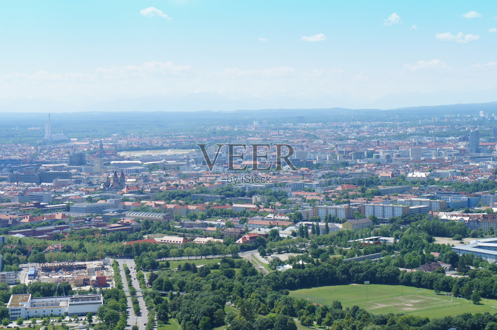 俯瞰慕尼黑，巴伐利亚照片摄影图片