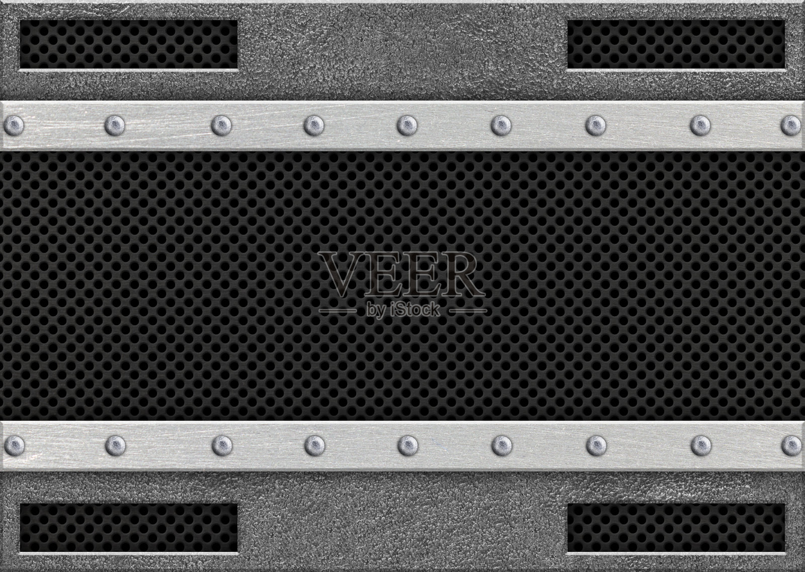 金属网和风化钢板背景照片摄影图片