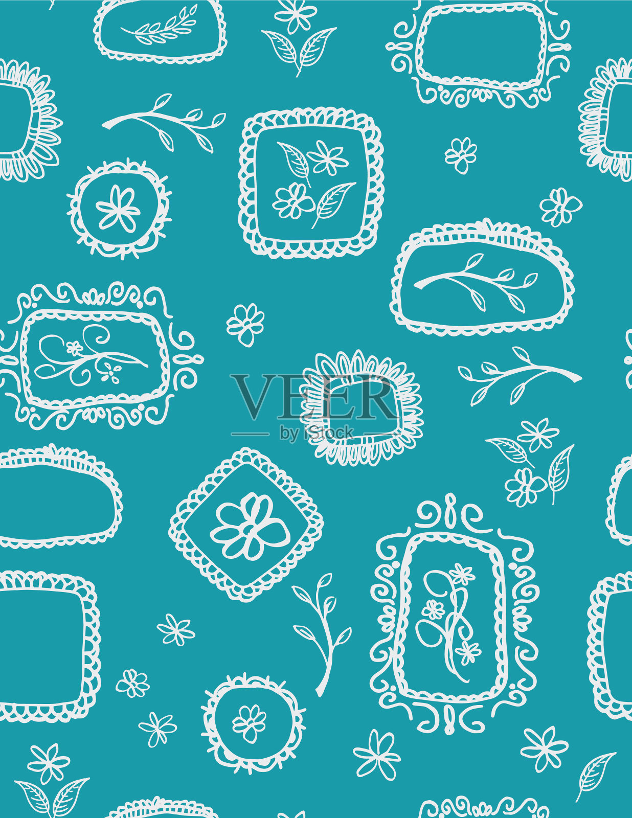 手绘无缝图案插画图片素材