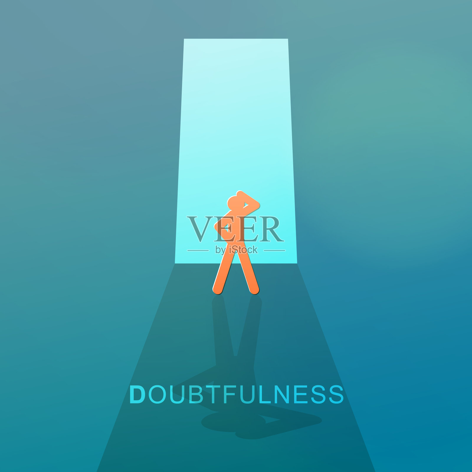 心存疑虑的商人插画图片素材