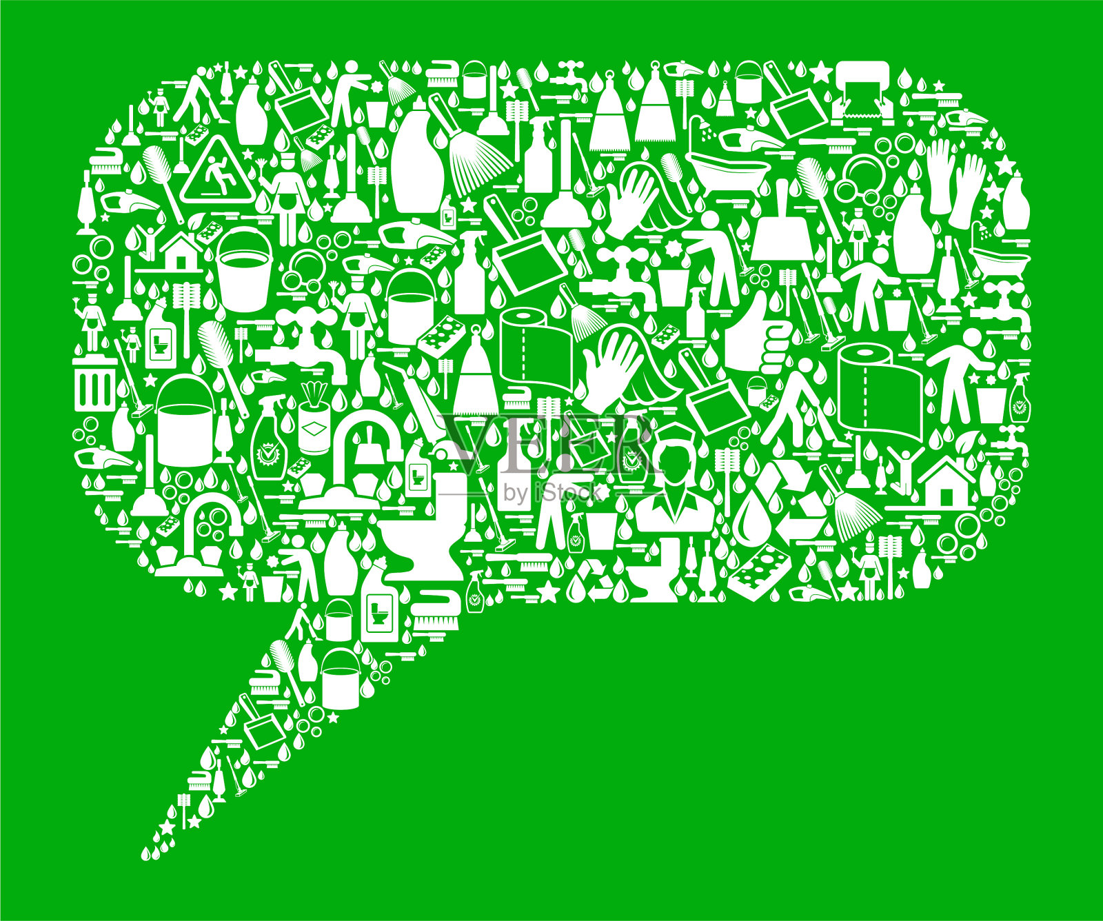 Chatbubbles清洁绿色背景图案插画图片素材