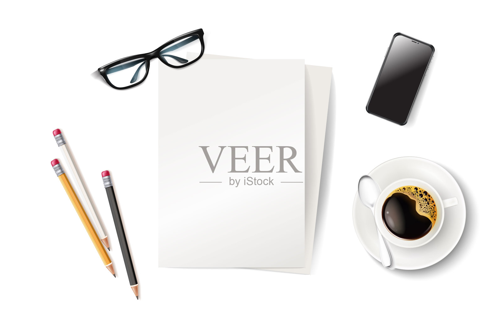 矢量商务休息时间，智能手机插画图片素材