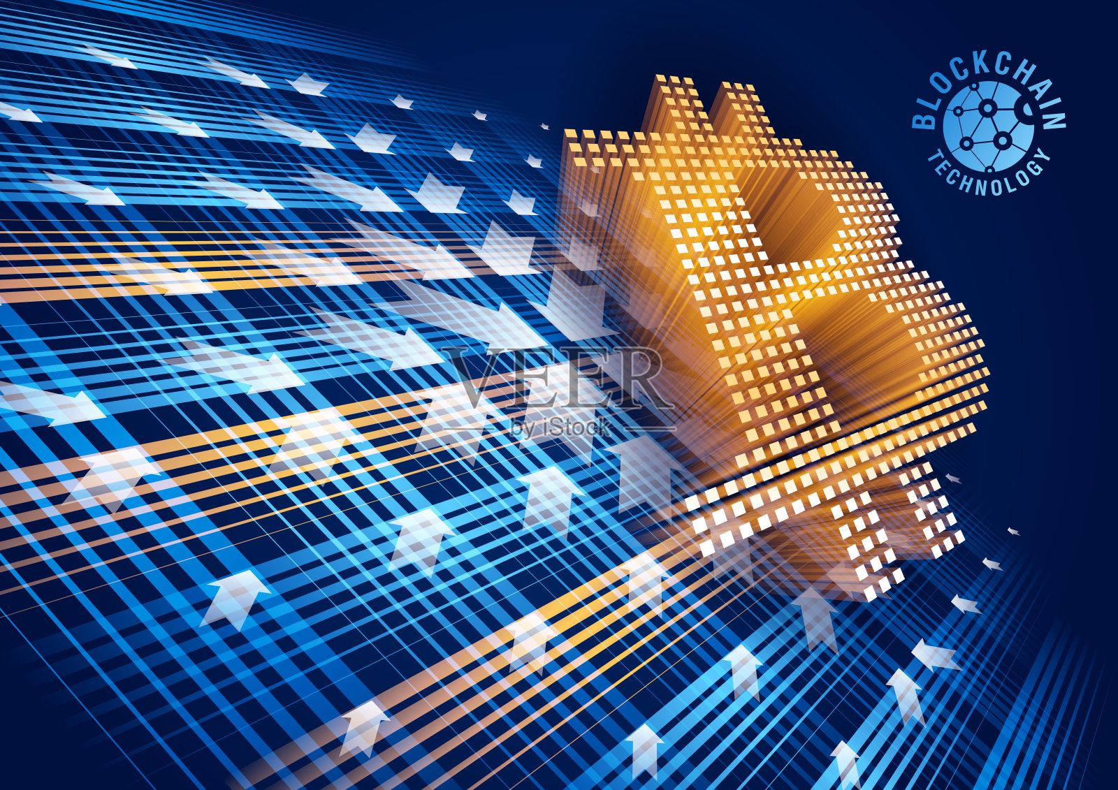 Cryptocurrency比特币插画图片素材