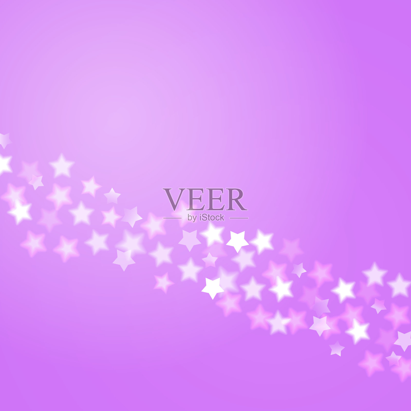 淡紫色背景与散景灯光。插画图片素材