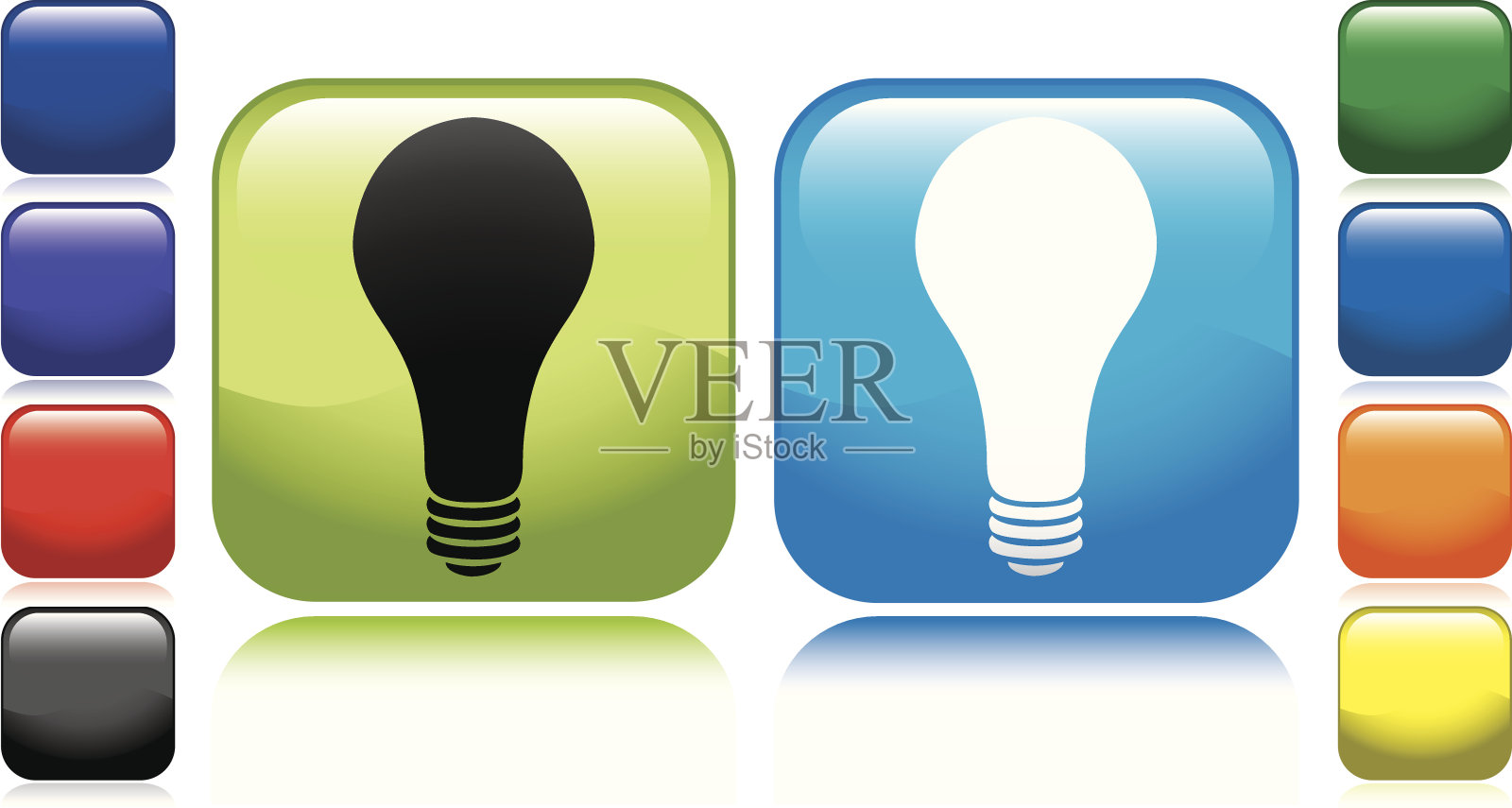 灯泡图标设计元素图片