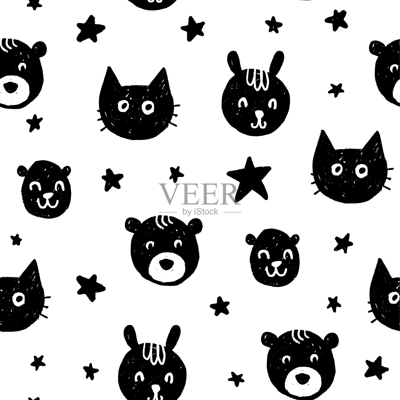 向量的孩子模式插画图片素材