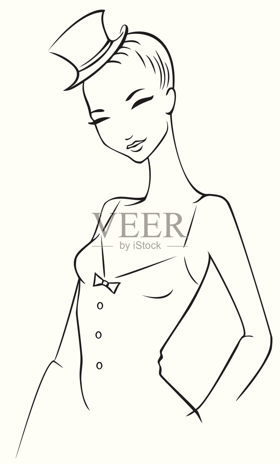 歌女插画图片素材