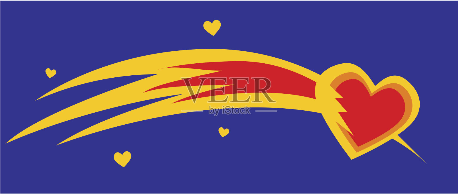 坠落的心插画图片素材