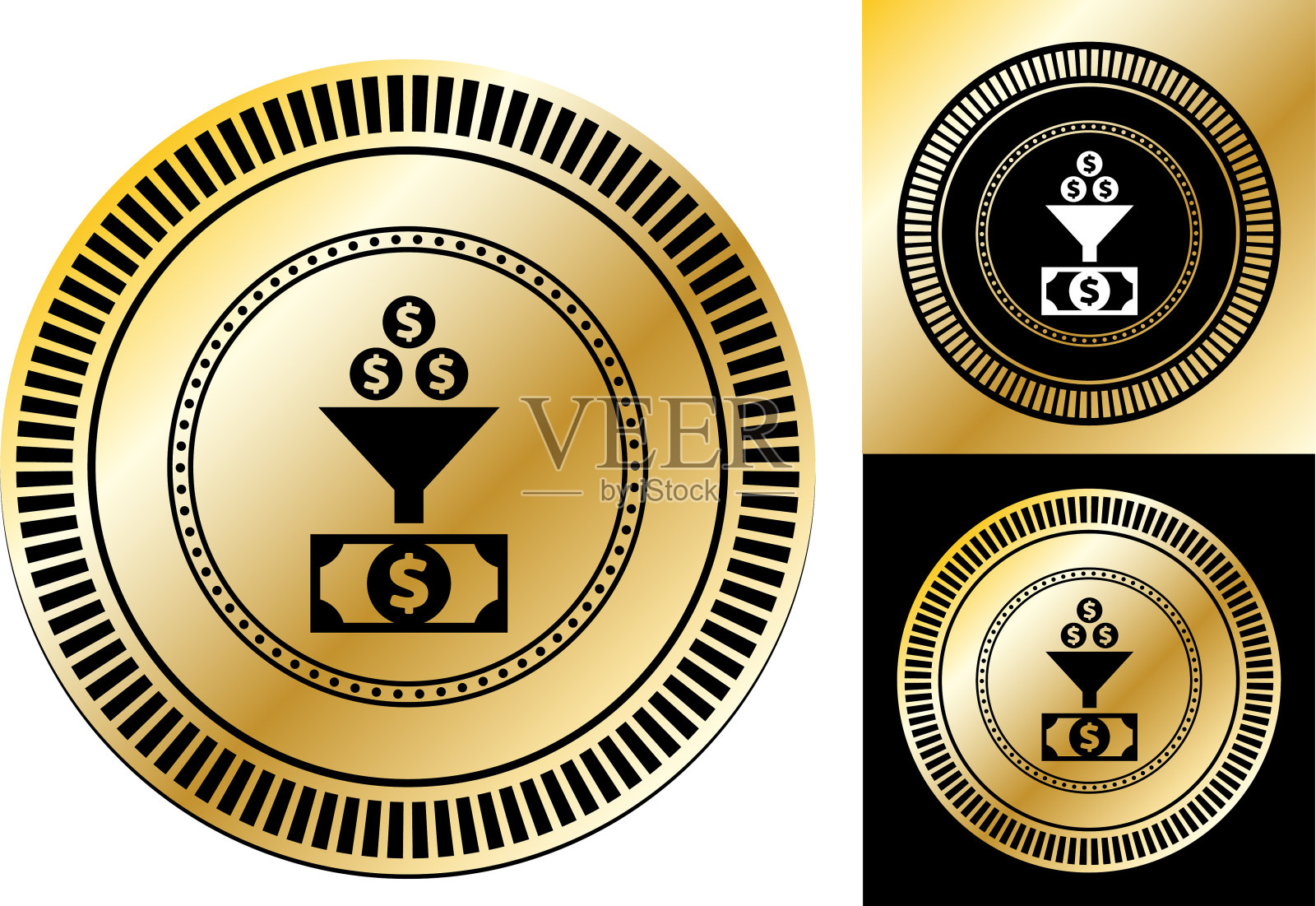 把美分兑换成美元。插画图片素材