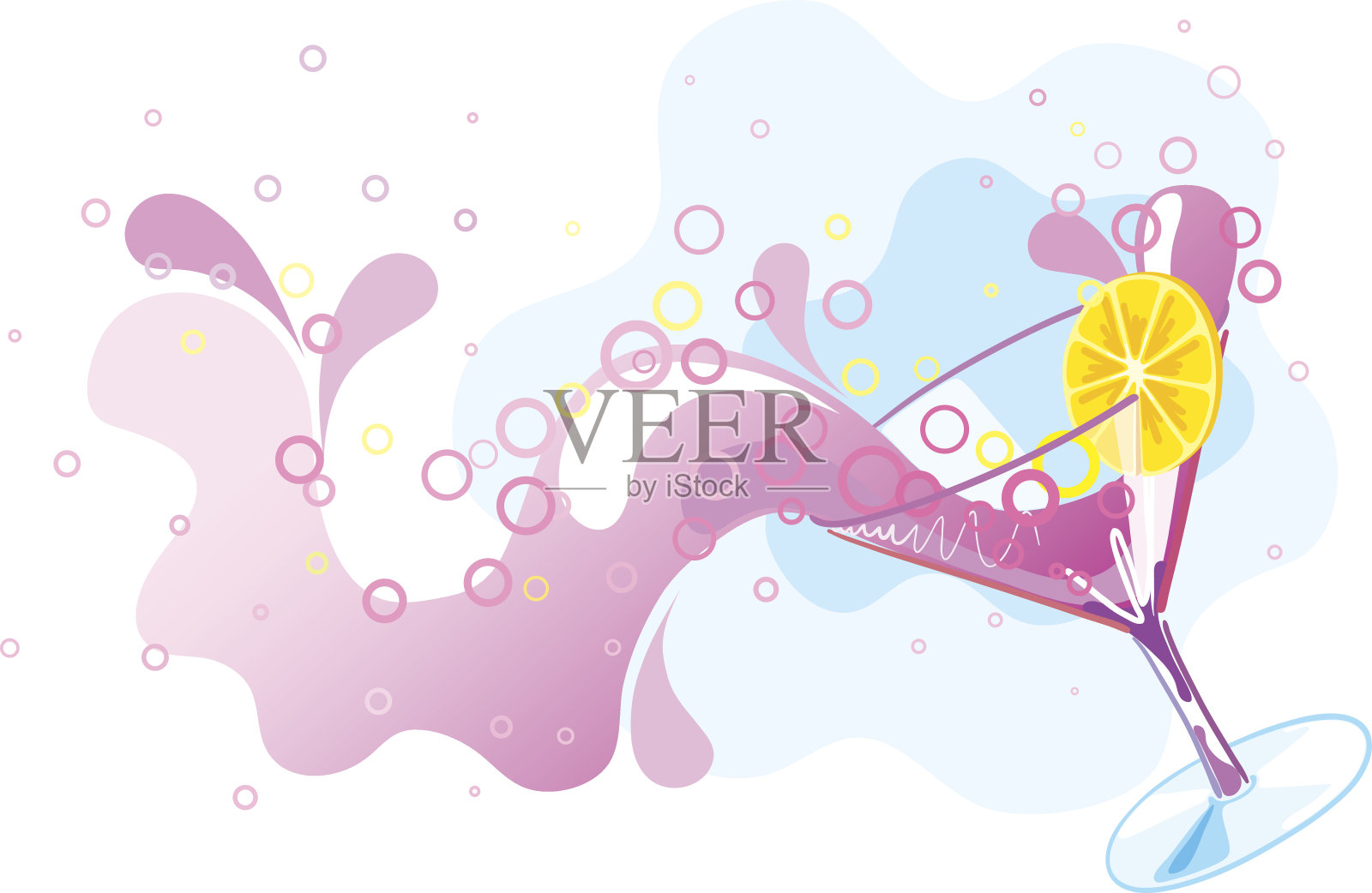 马提尼插画图片素材