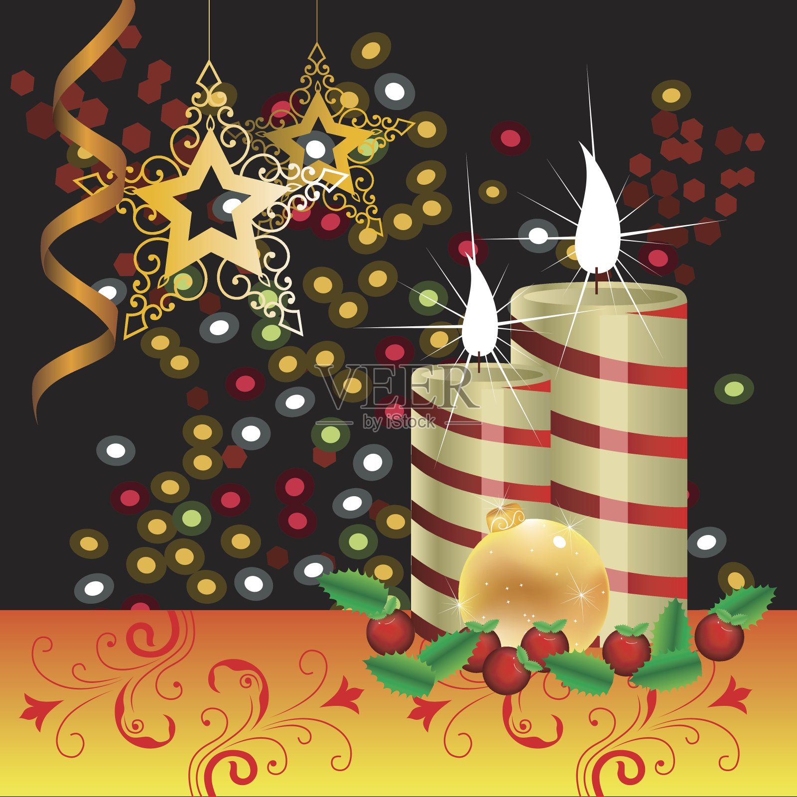 圣诞节的问候插画图片素材