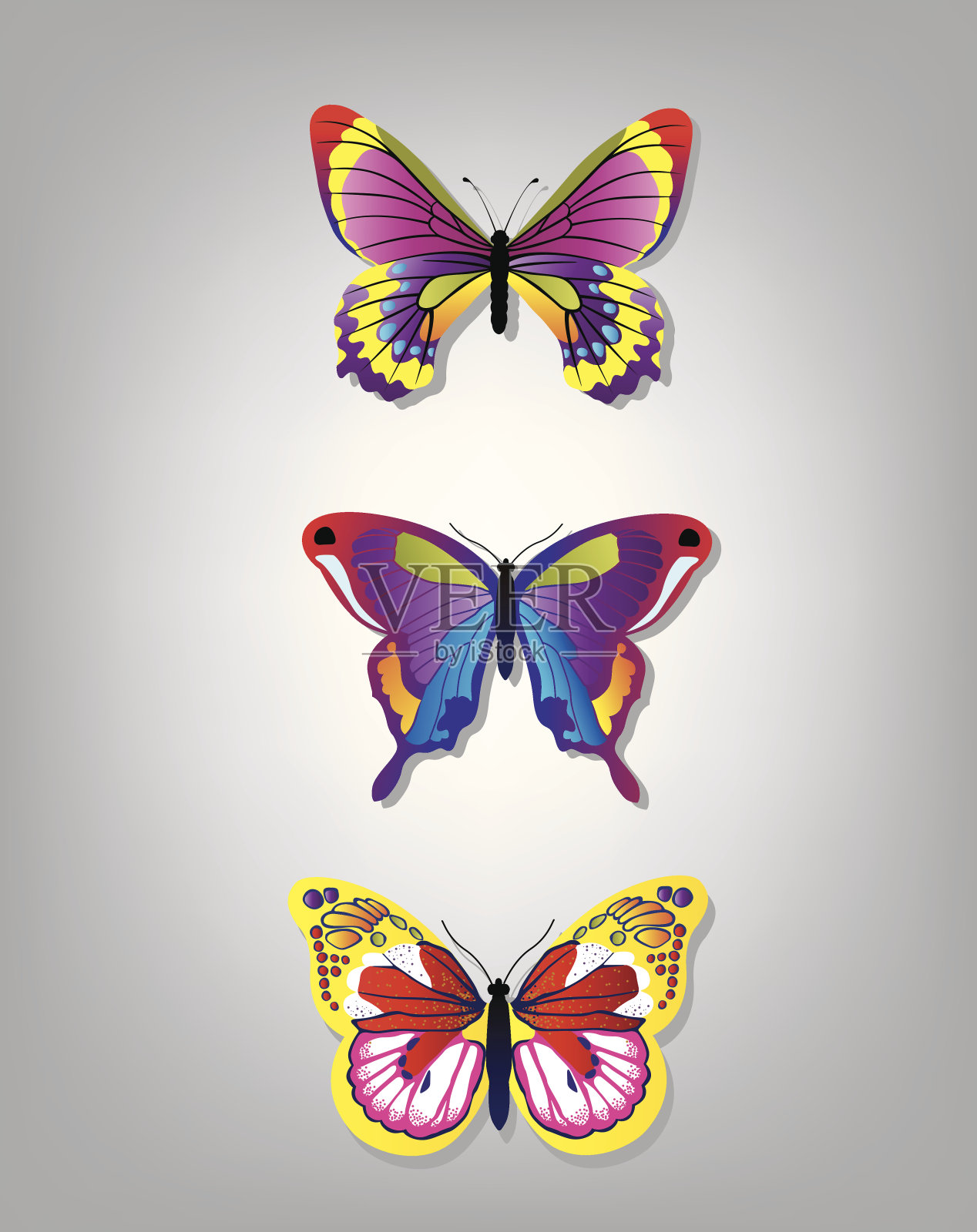 蝴蝶设计元素图片