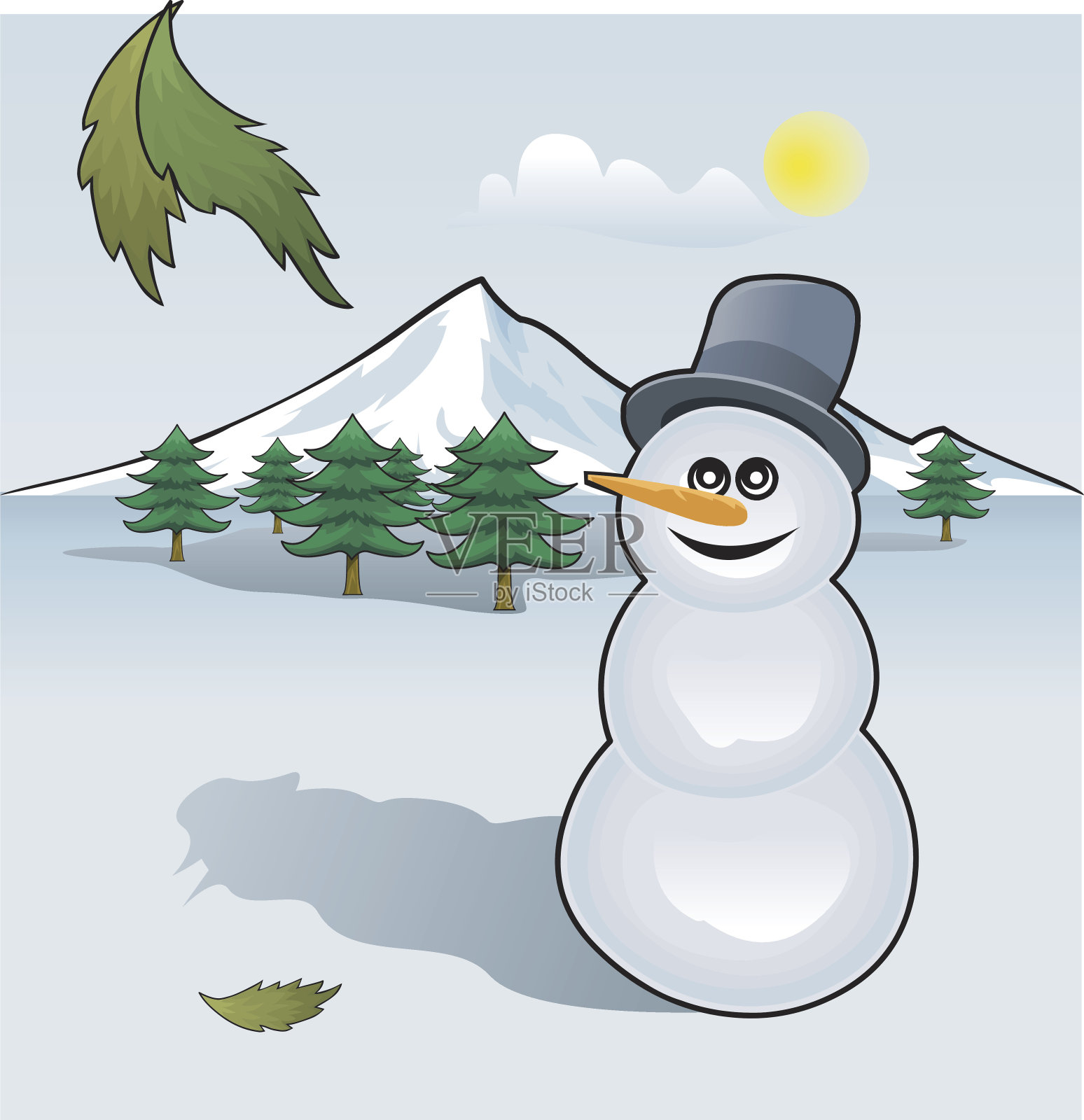 雪人设计元素图片