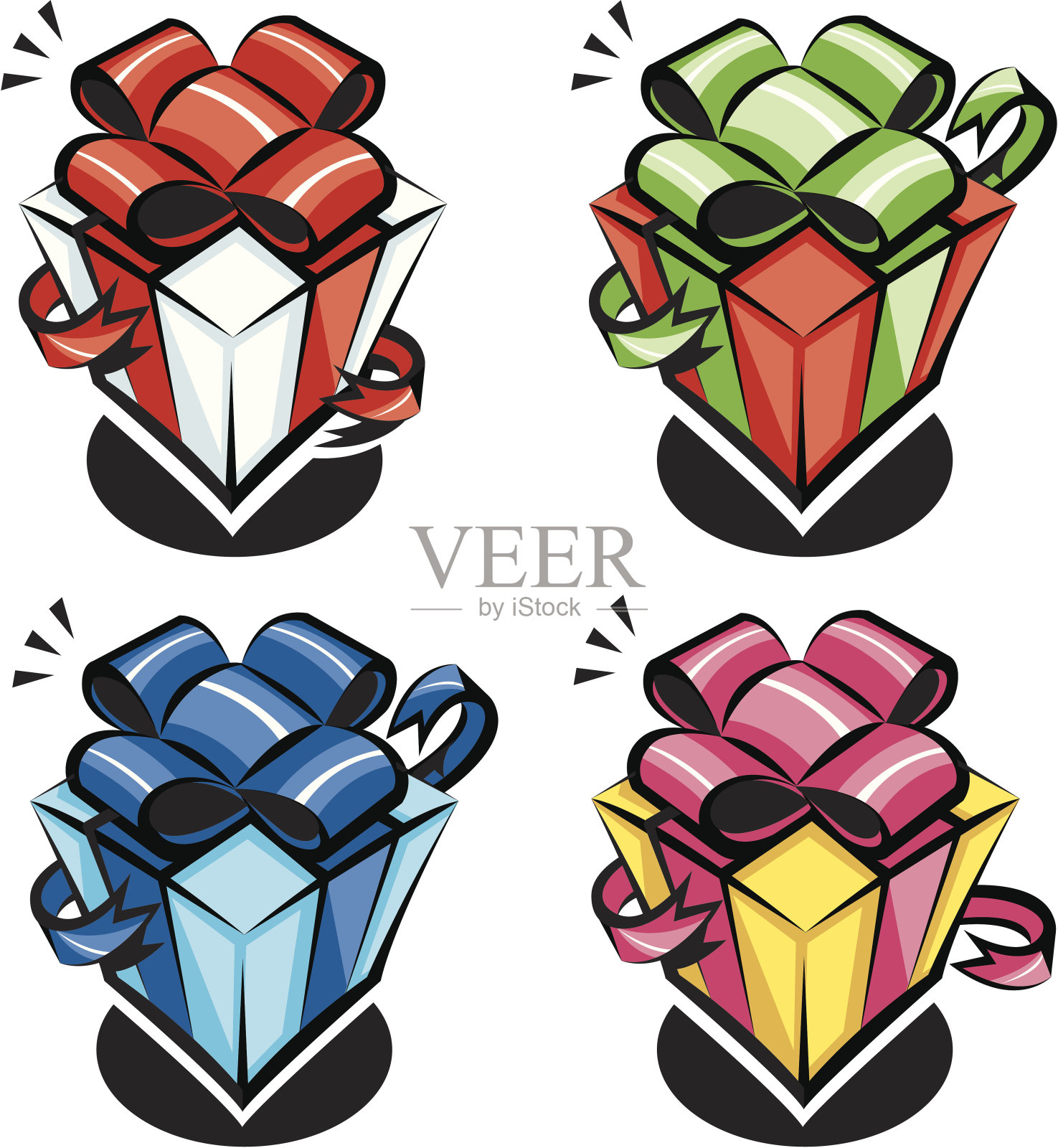 包装礼物插画图片素材