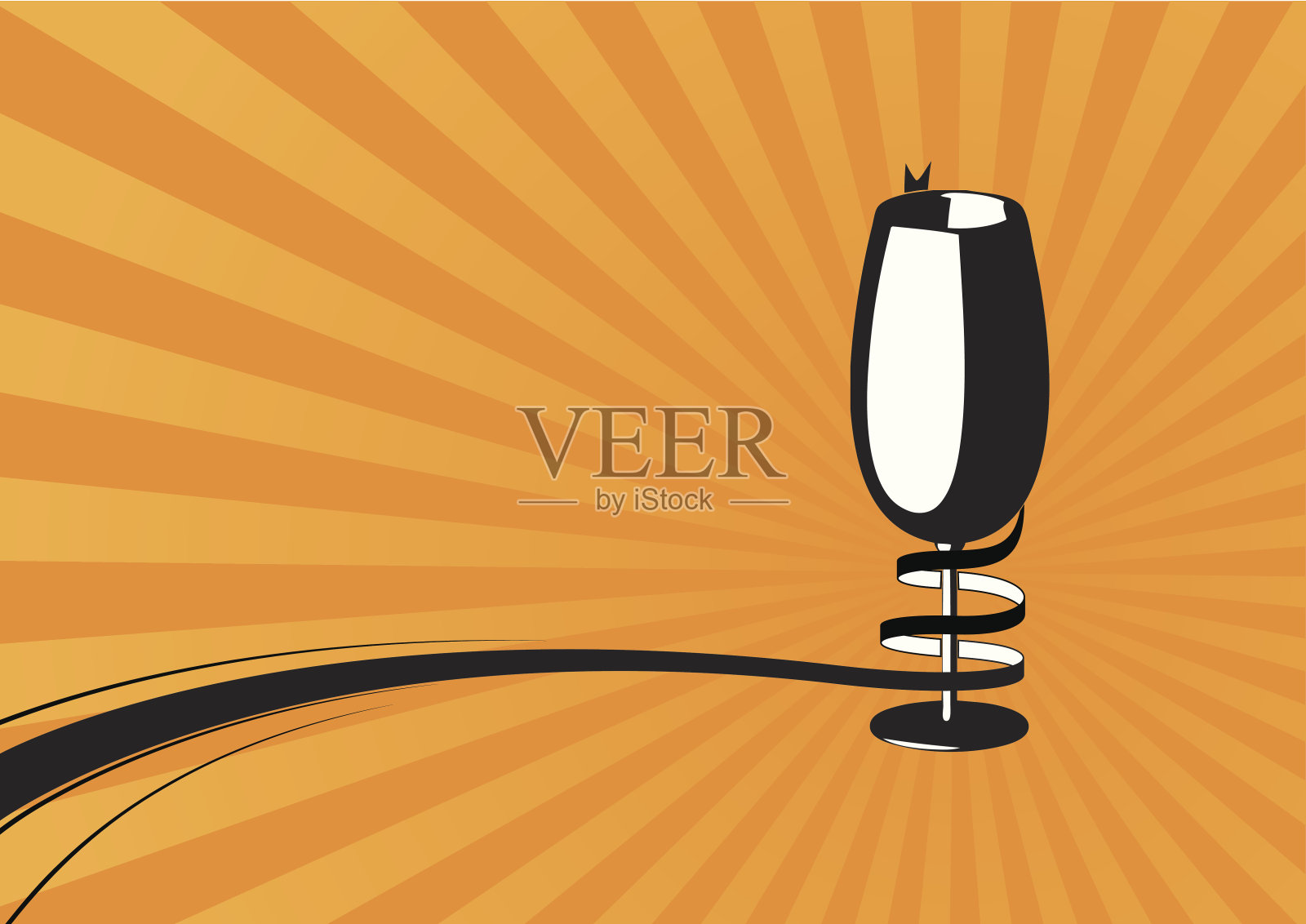 香槟酒杯插画图片素材