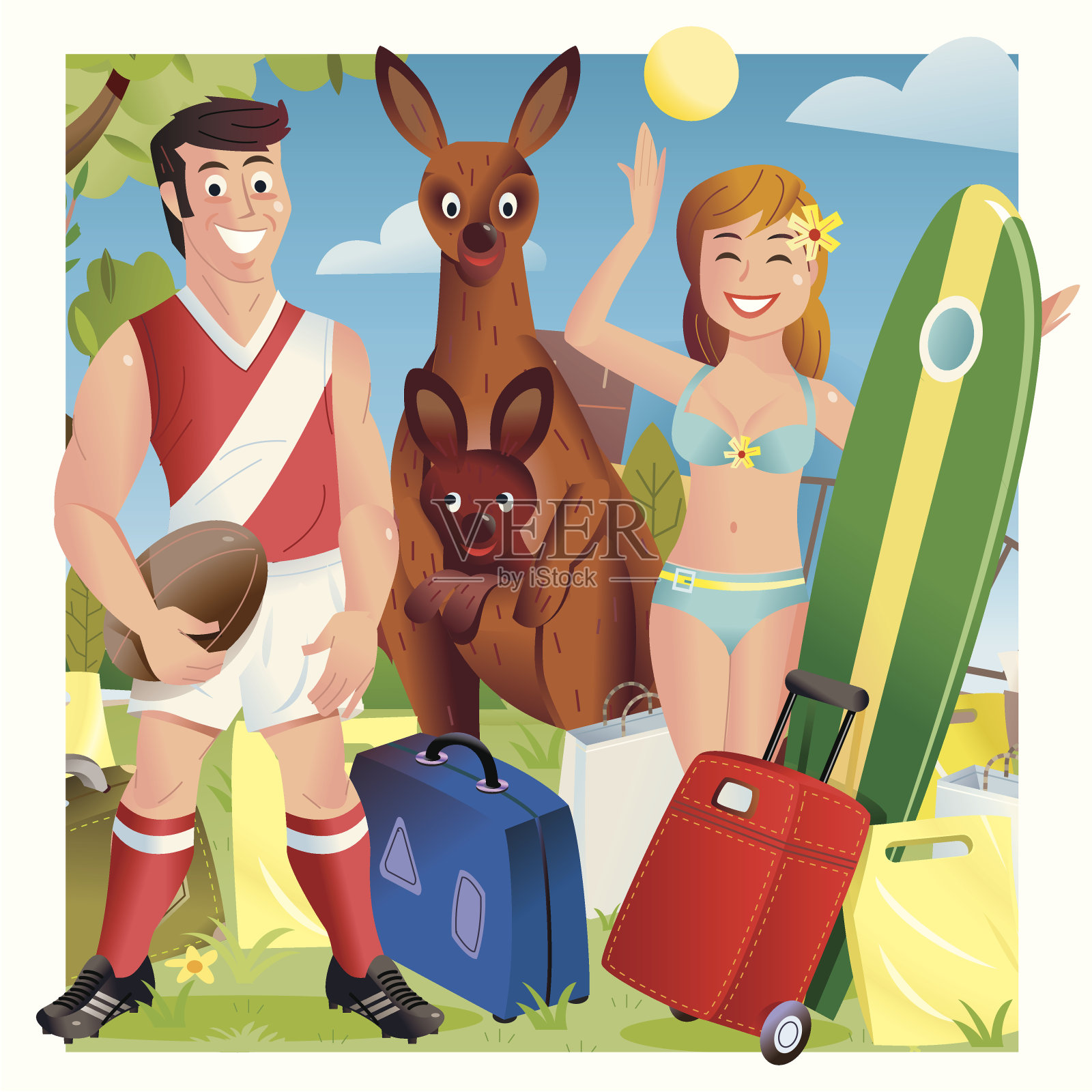 欢迎来到澳大利亚插画图片素材